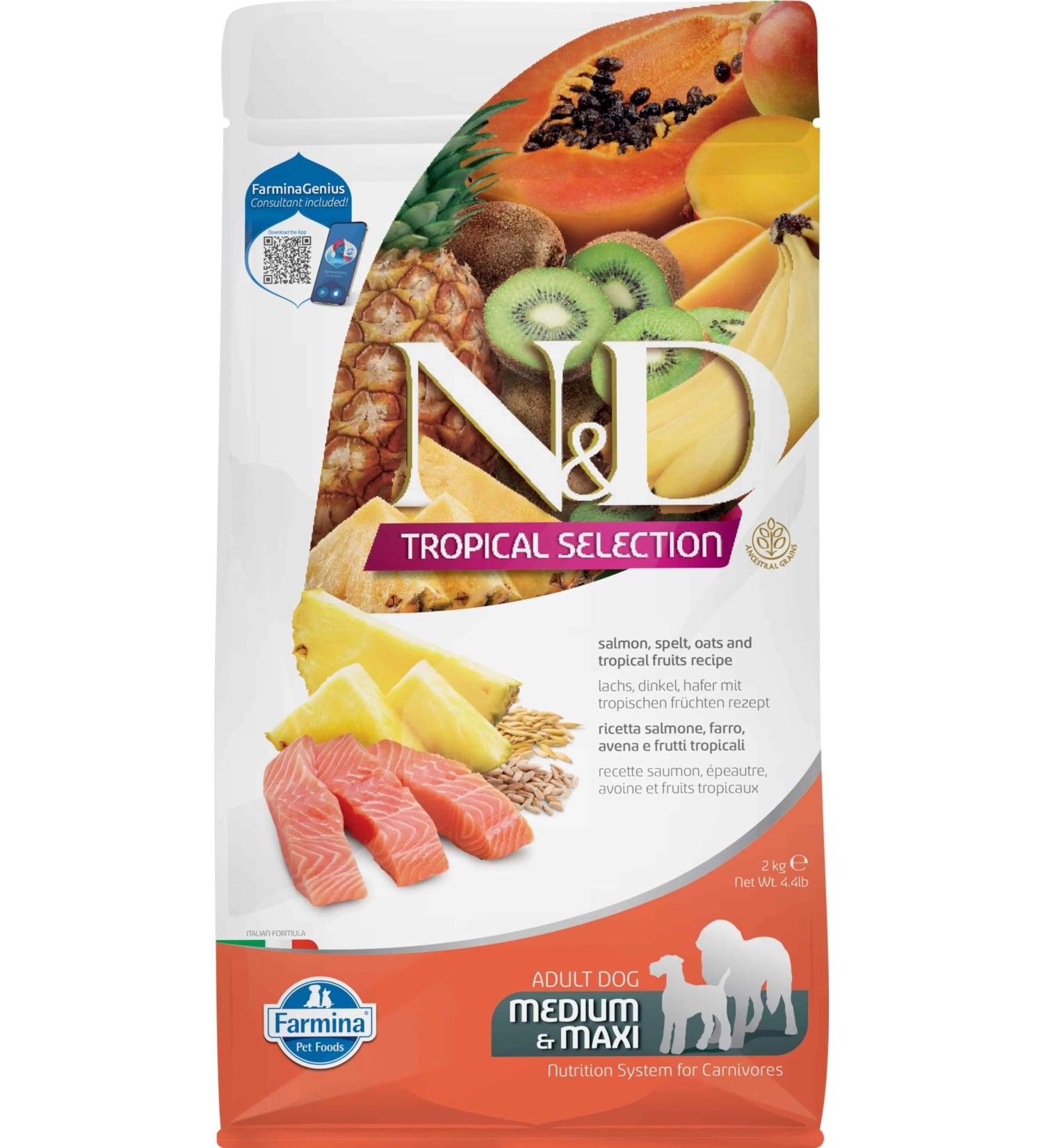 FARMINA ND Dog Tropical Selection Med Maxi Salmon 2 kg