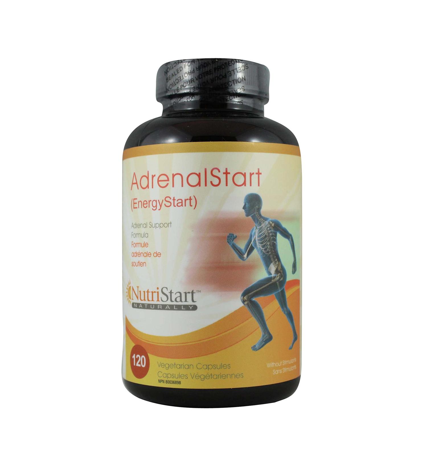 Adrenal Support Supplements for Women & Men - AdrenalStart Energy Supplement - Focus & Energy Booster with Ashwagandha Schisandra & More - 120 Vegetarian Capsules by NutriStart