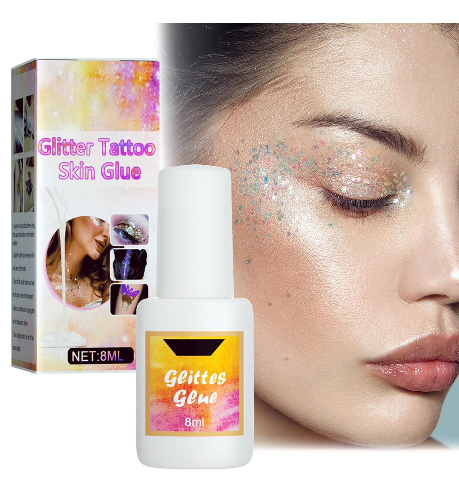 3 PCS Skin Glue for Glitter Tattoos 8ml | Water-Soluble Glitter Tattoo Adhesive for Halloween, Carnival, Theme Parties & Make-up Artists - Buy Online on GoSupps.com