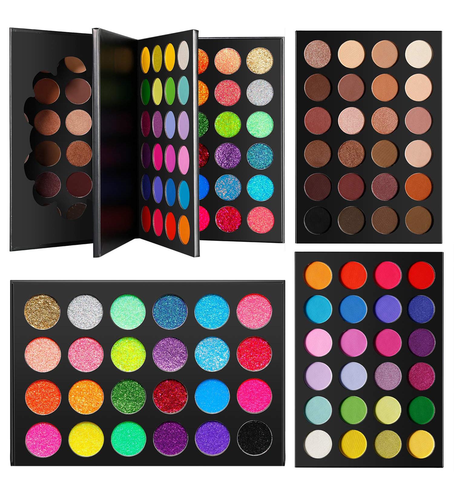 DE'LANCI 72 Colors Eyeshadow Palette - Nude Earth Tones, Matte Shimmer & Neon Glitter - Long Lasting & Blendable Rainbow Eye Shadow Palette - Buy Online on GoSupps.com