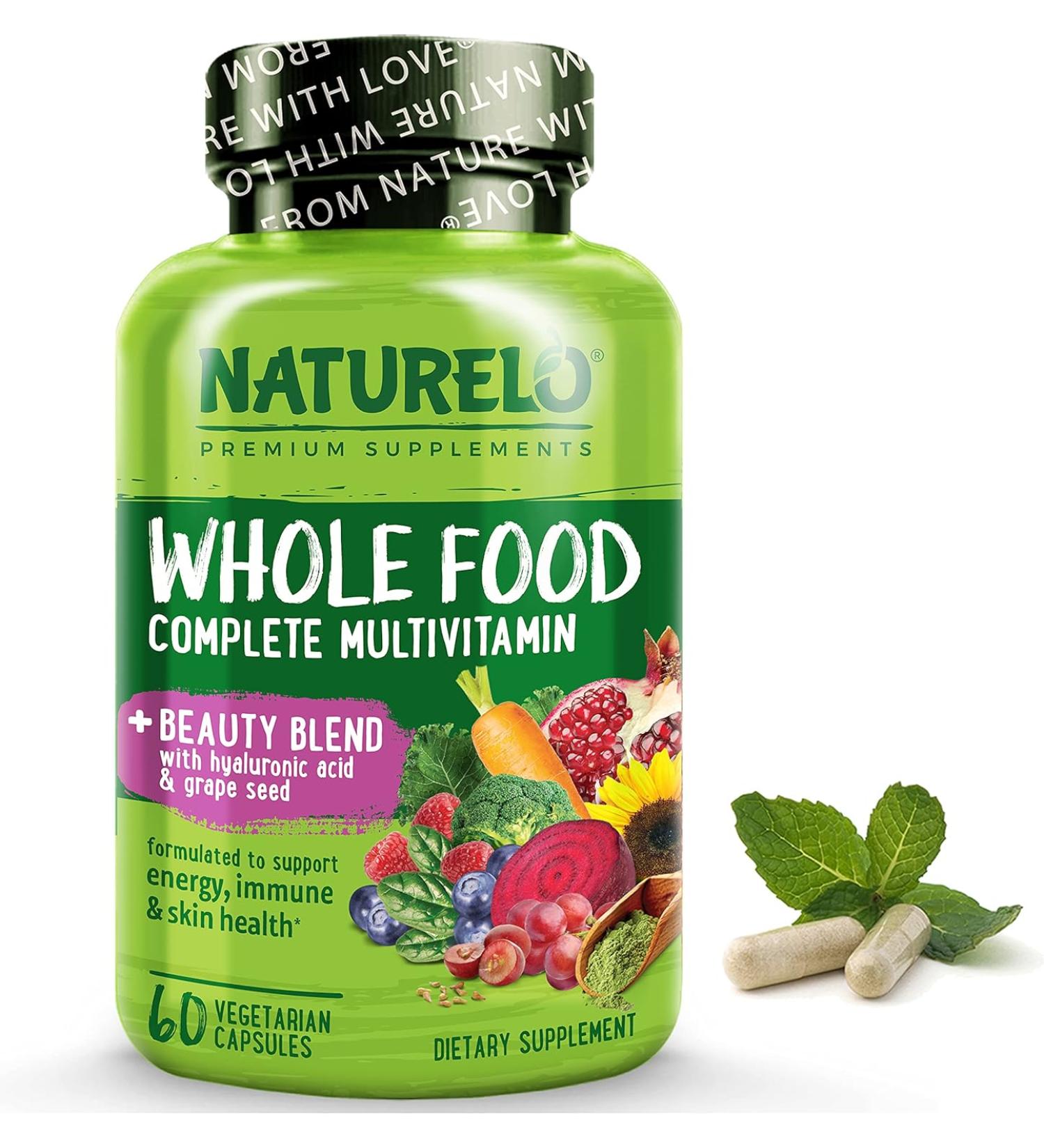 NATURELO Whole Food Multivitamin - 60 Vegan Capsules - Buy Online on GoSupps.com