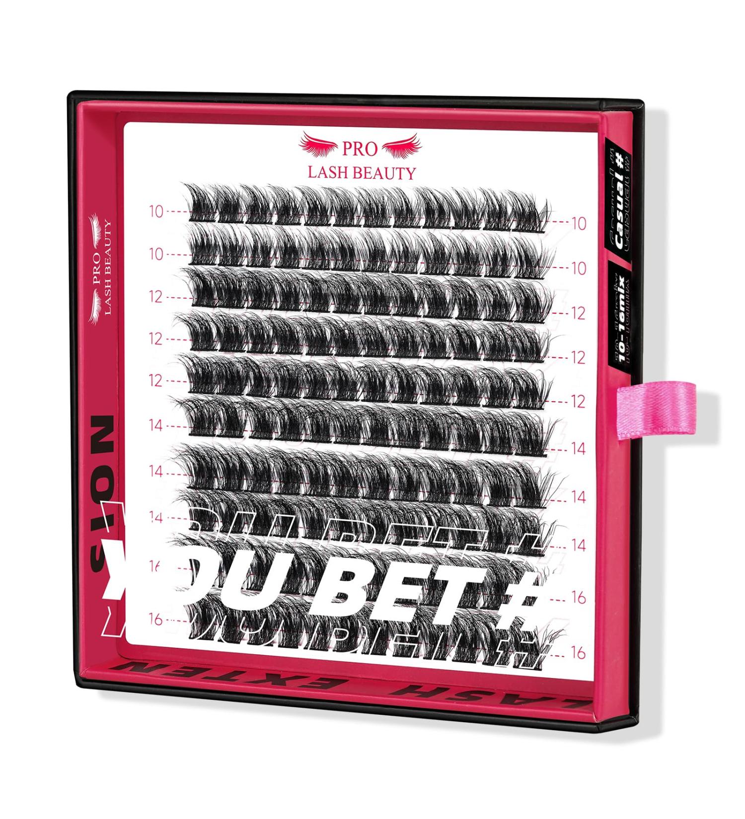 PRO Cluster Lashes 120 Pcs Lash Clusters 3D Fluffy DIY Eyelash Extension Individual Lashes Thin Band Easy to Apply at home Lashes(Casual 10-16mix) 10-16 mix Casual - Buy Online on GoSupps.com