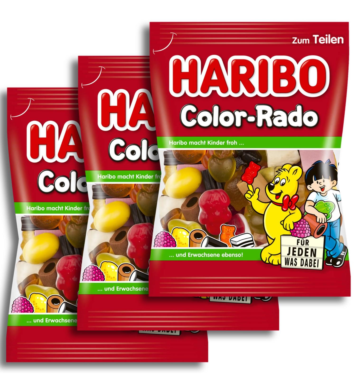 HARIBO Pack of 3 Haribo Color-Rado colored sachets 3 x 175g