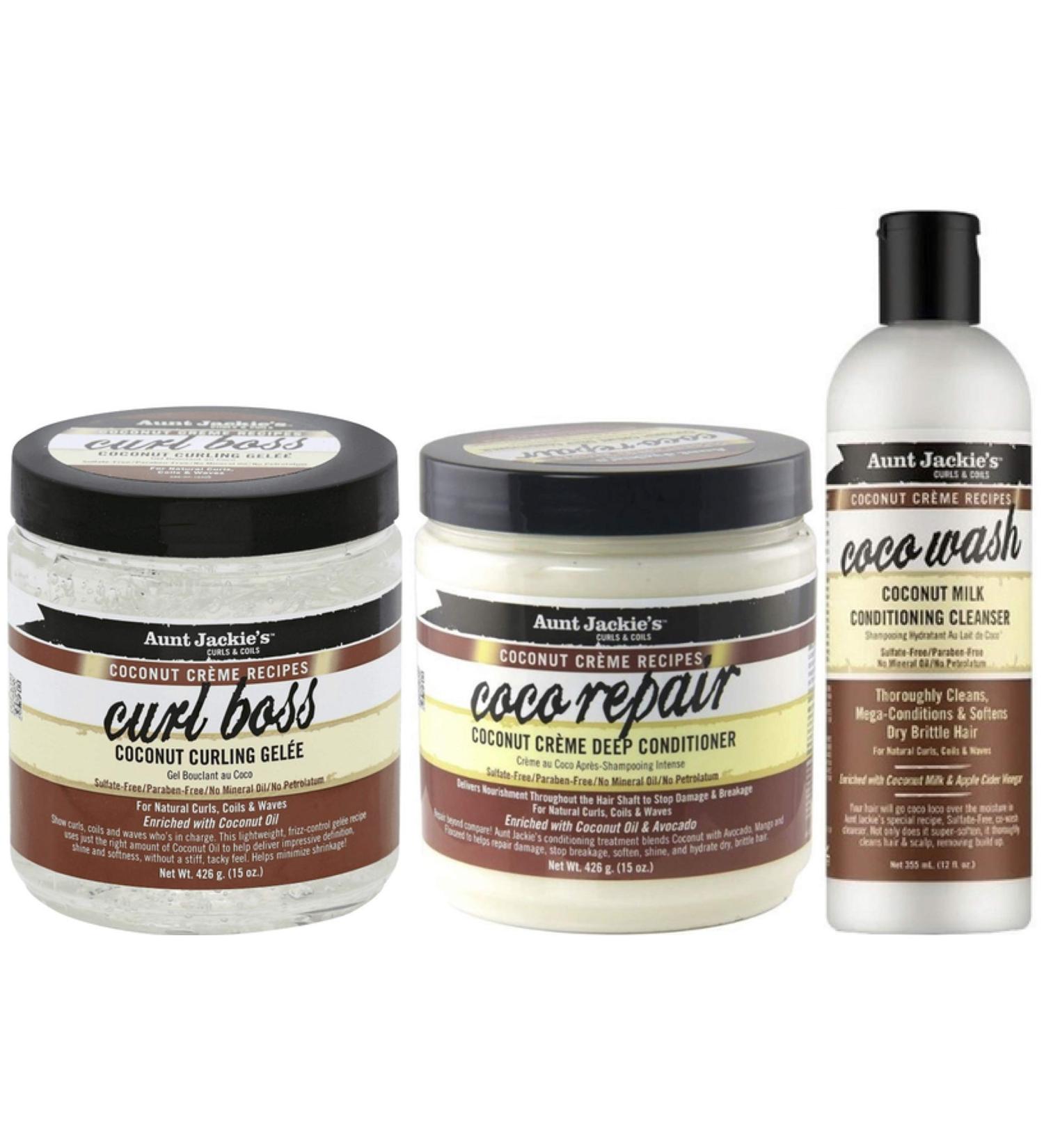 Aunt Jackie's Coco Curl Boss | Coco Repair Conditioner & Coco Wash - International Shipping Available - Buy Online on GoSupps.com