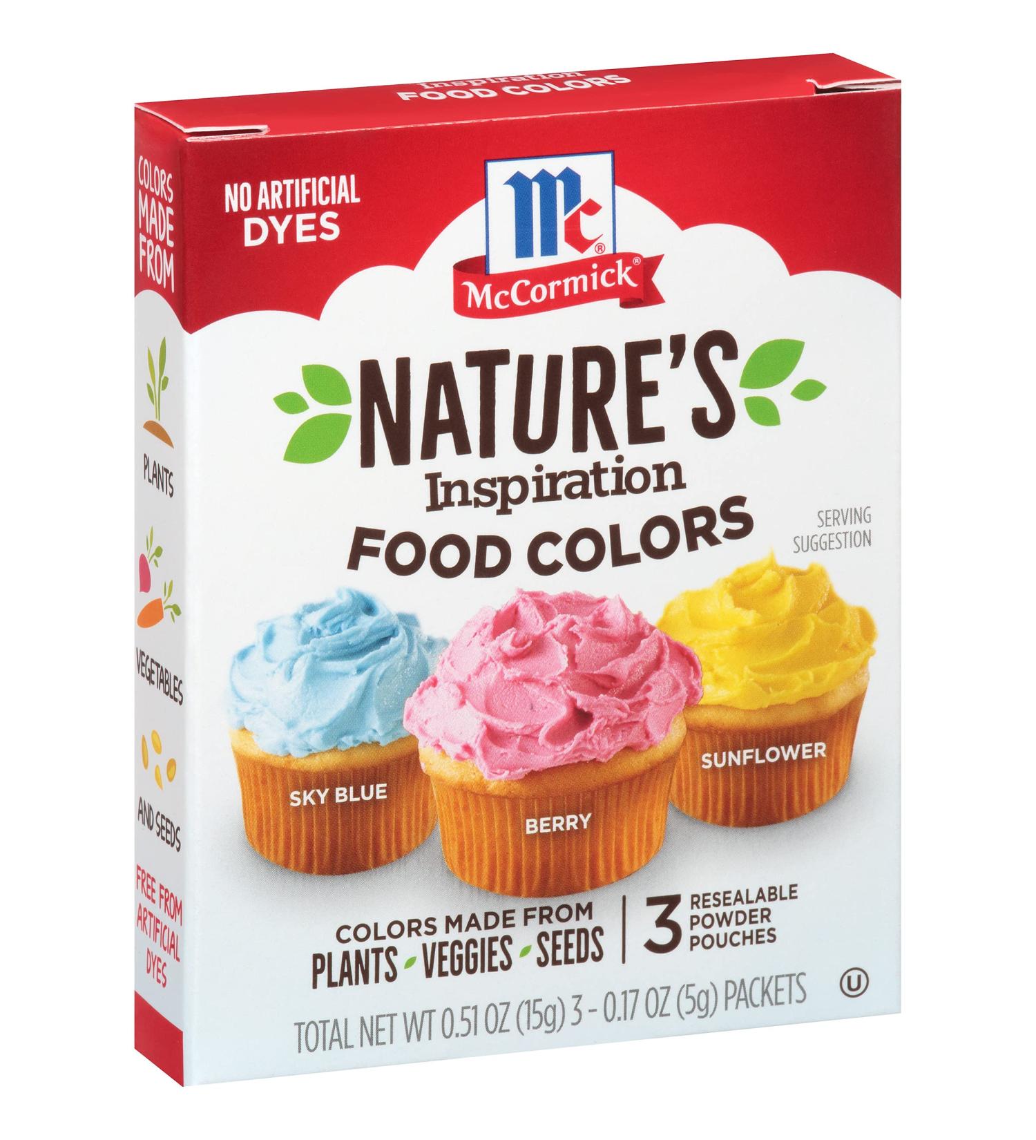 McCormick Nature's Inspiration Food Colors 0.51 oz - Vibrant and Natural Dyes - Buy Online on GoSupps.com