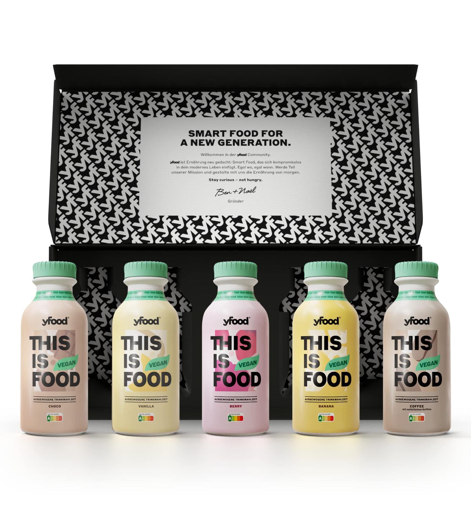 Yfood Vegan Meal Replacement Drink Trial Package | Sugar-Free Gluten-Free 25g Protein 26 Vitamins & Minerals (5 x 500ml) - Buy Online on GoSupps.com