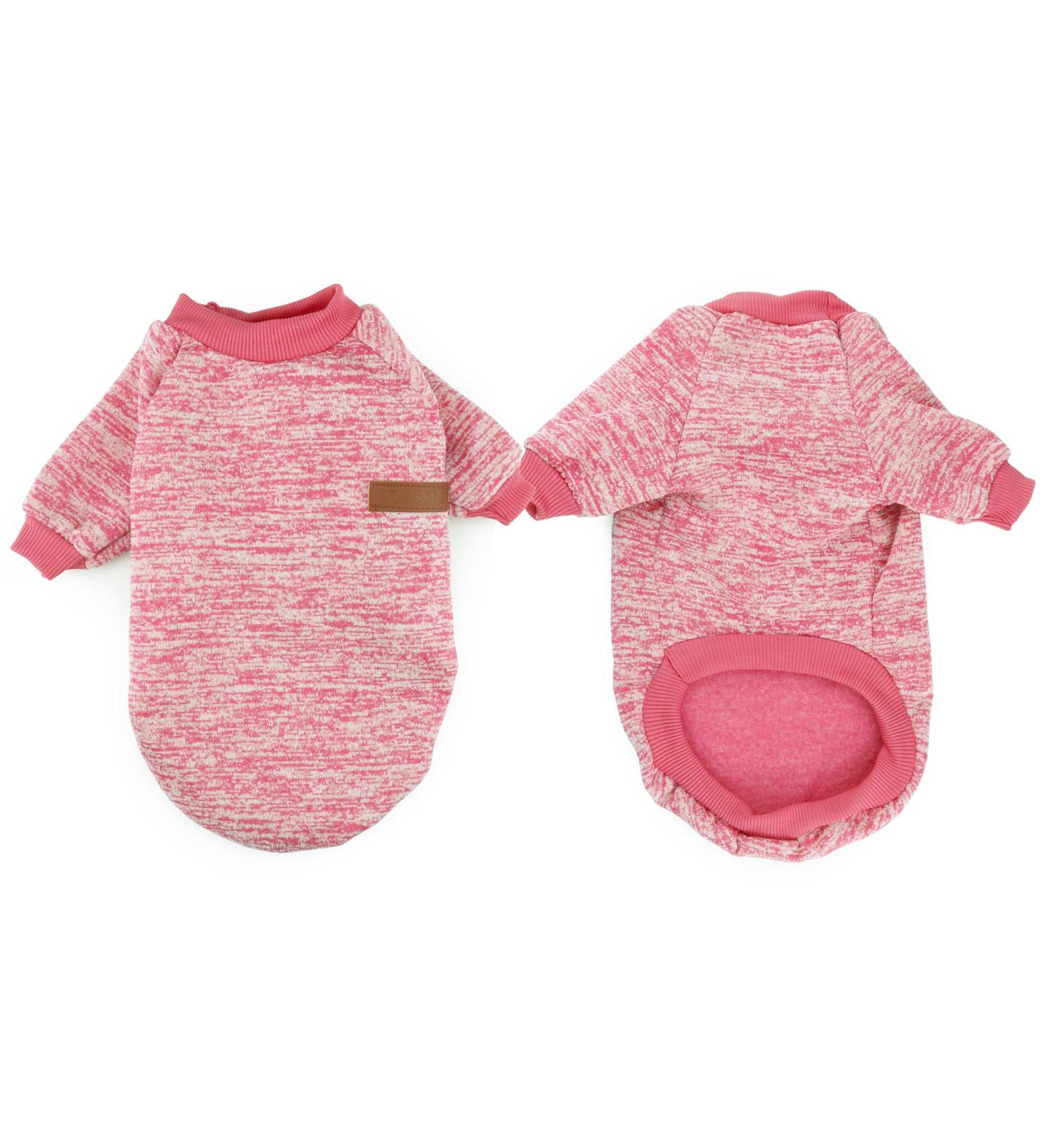 Mosucoirl Pets Cat & Dog Sweater - Cozy Fleece Winter Clothing for Small & Medium Dogs | Warm XS Pink Costume - Buy Online on GoSupps.com