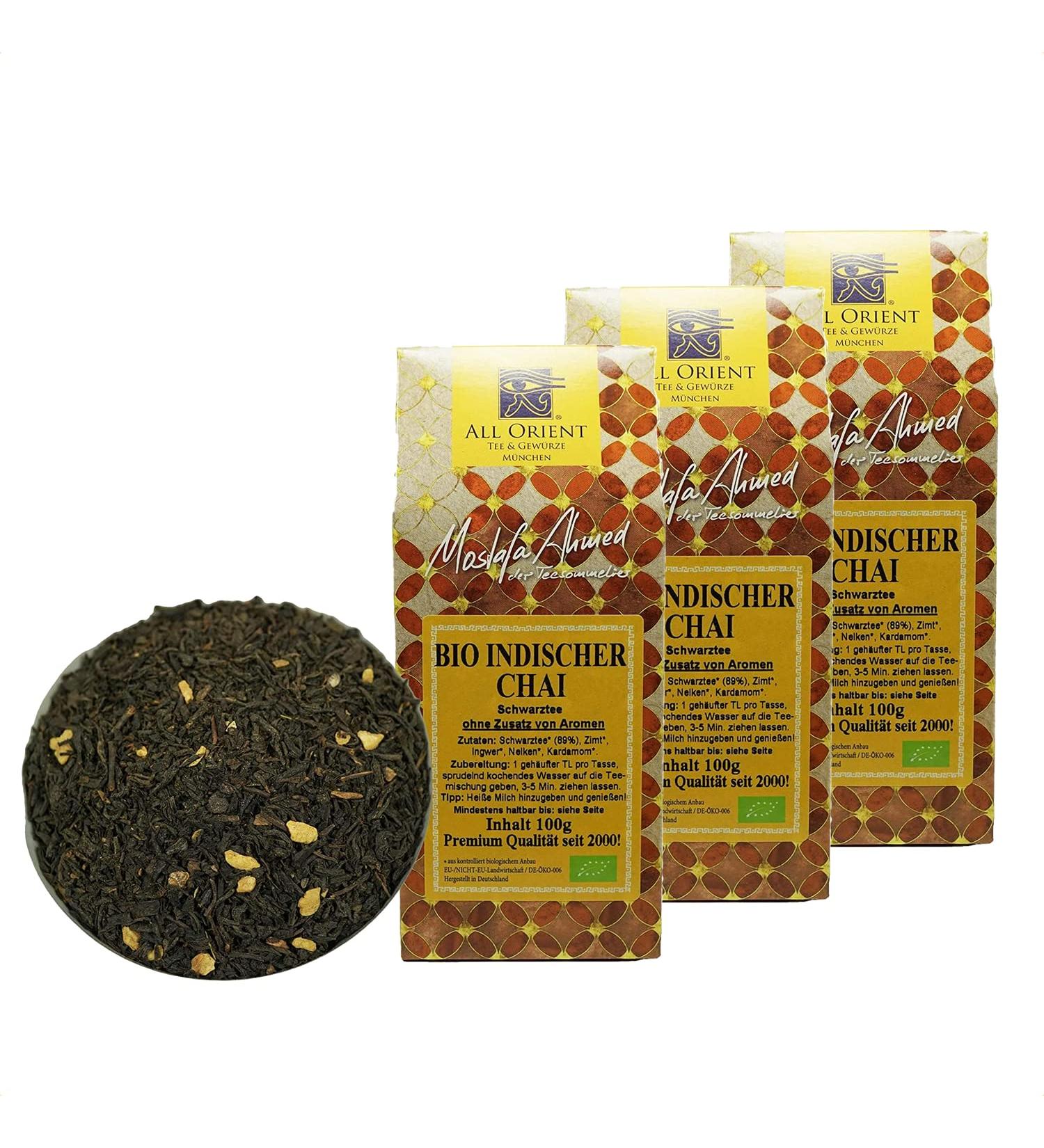 Buy 3x100g Organic Indian Chai - Premium Quality Tea for International Shipping - Buy Online on GoSupps.com