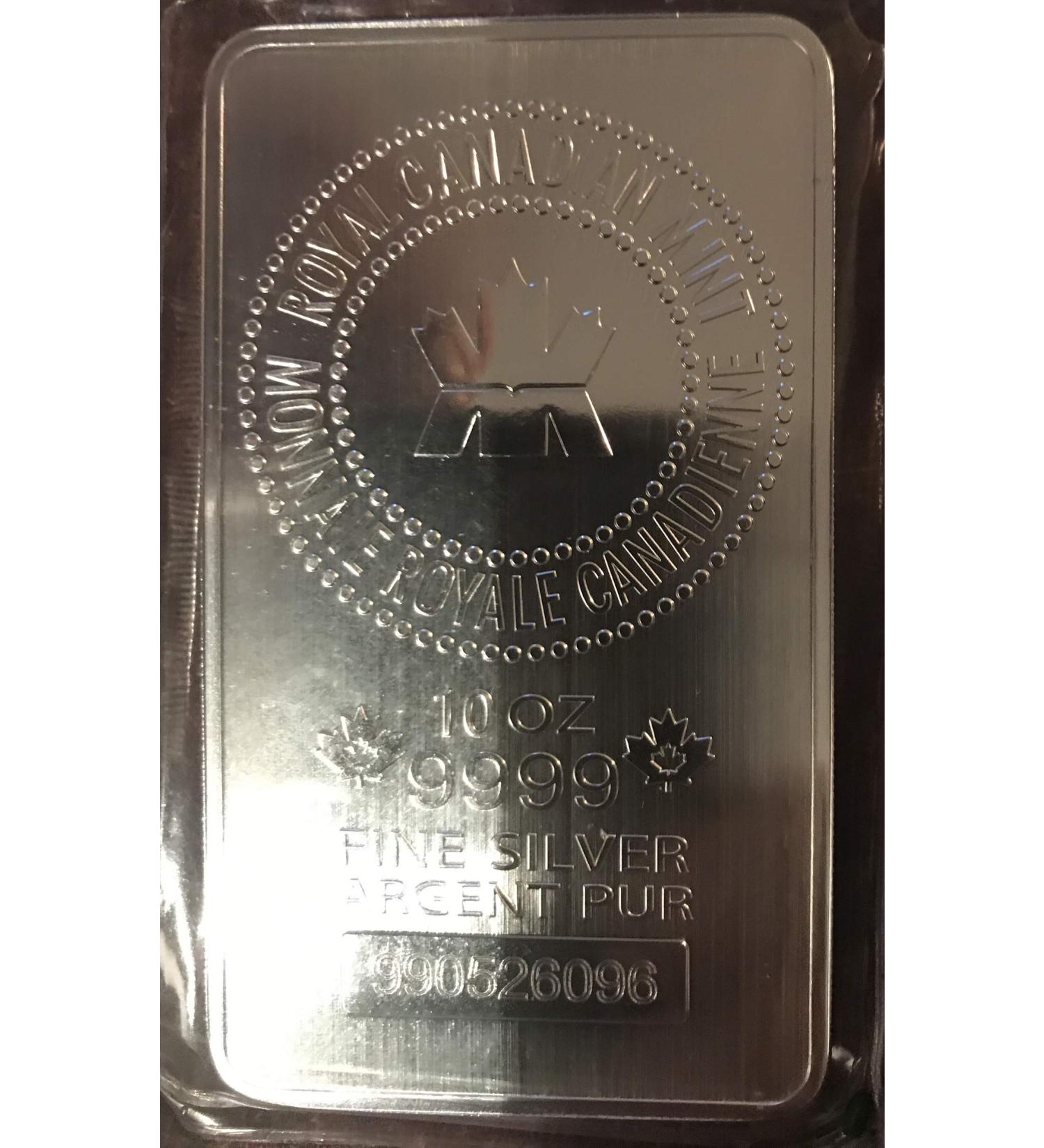 10 oz .999 Royal Canadian Mint Silver Bar
