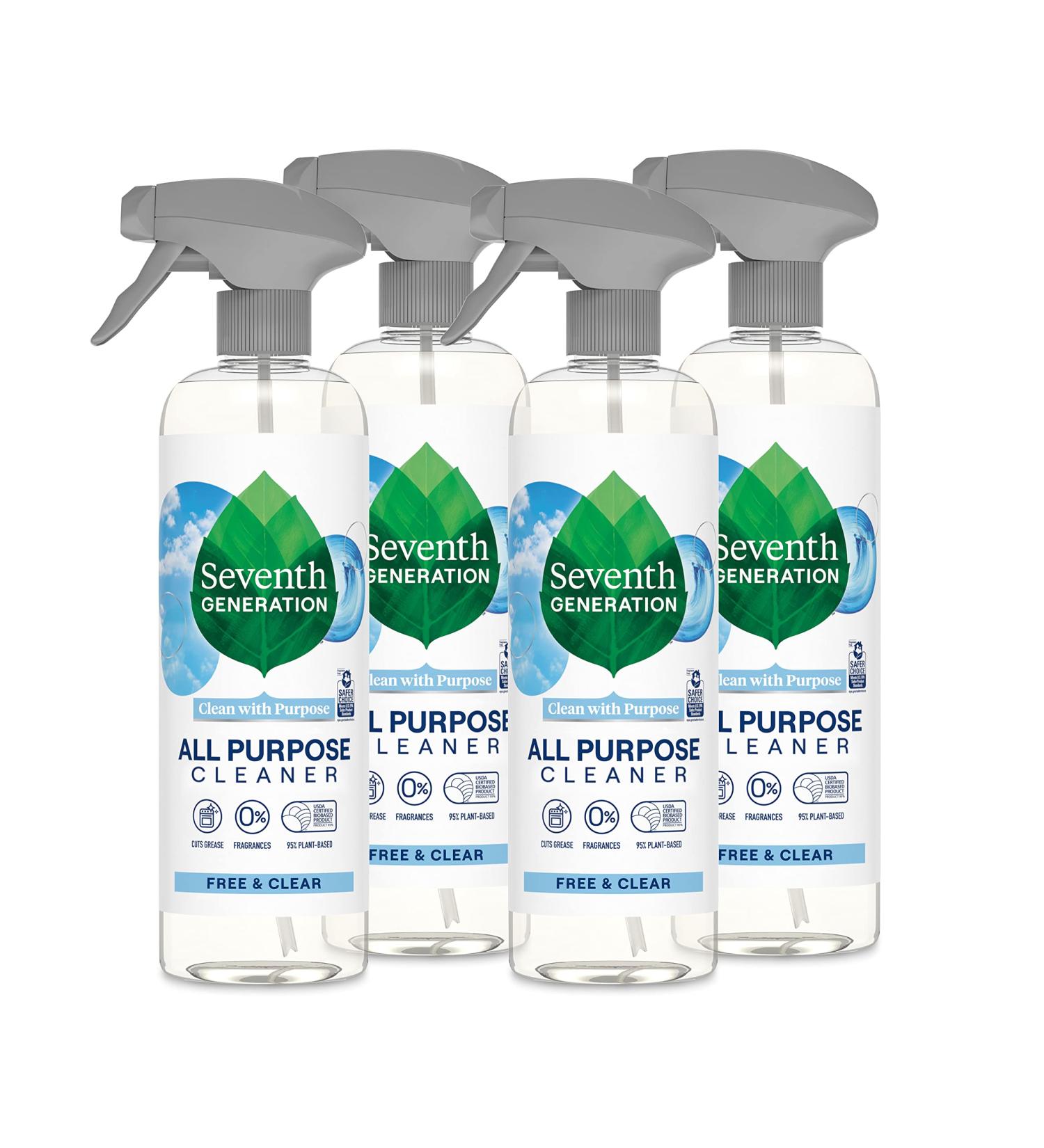 Seventh Generation All Purpose Cleaner Biodegradable 23 oz (Pack of 4) - Fragrance Free - Buy Online on GoSupps.com