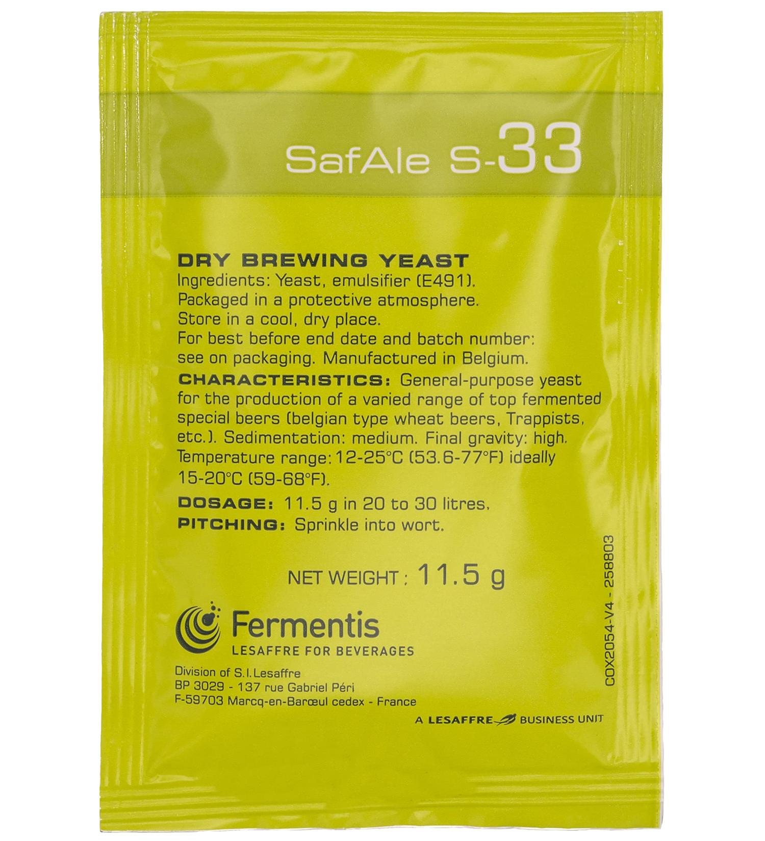 Buy Fermentis Beer Yeast US-05 W 34/70 S-33 S-23 - Top & Bottom Fermenting Yeast for Brewing - Buy Online on GoSupps.com