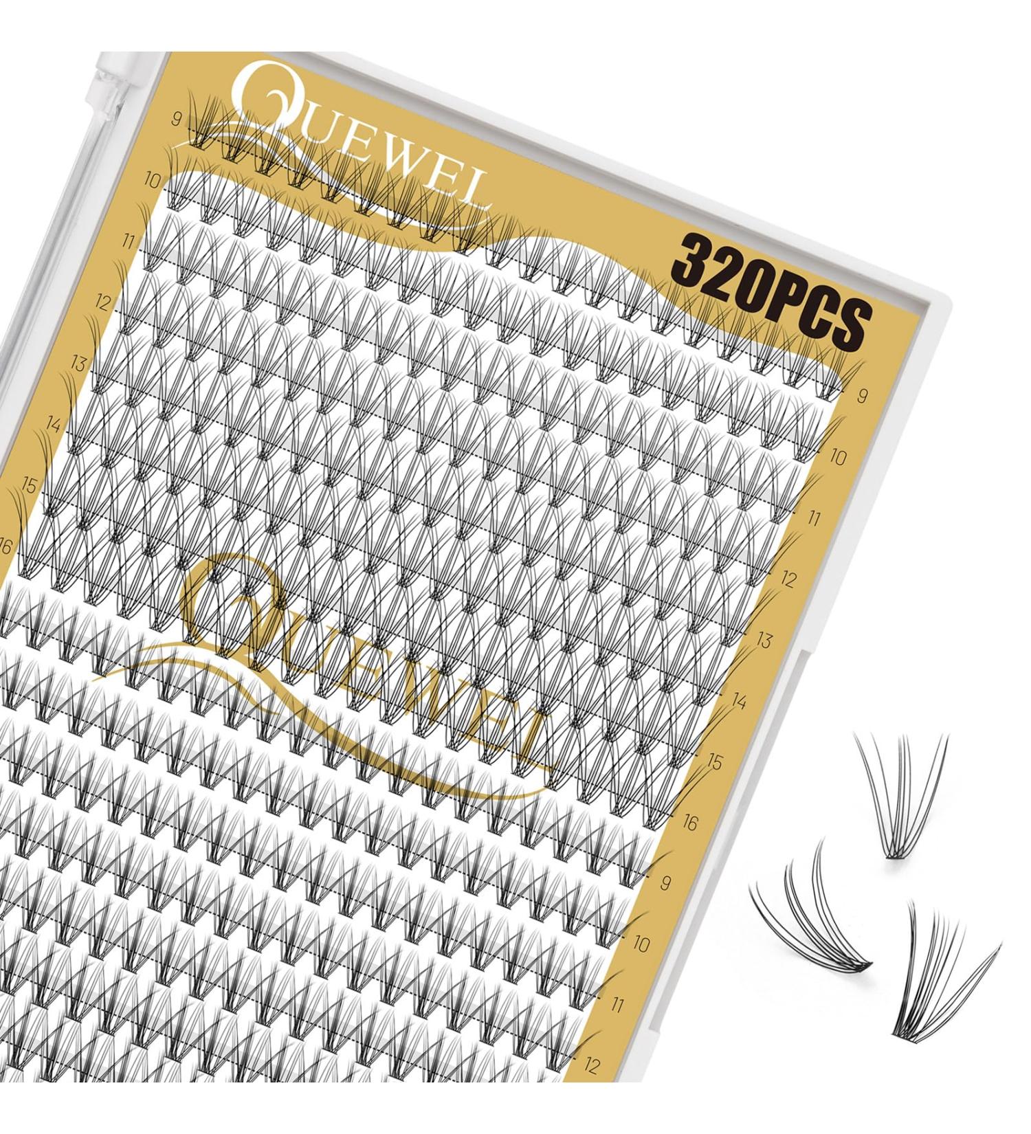 High-Quality 320pc Individual Eyelashes - 10D & 20D D-Mix (9-16mm) | Reusable Artificial Cluster Lashes - Best for International Shipping - Buy Online on GoSupps.com