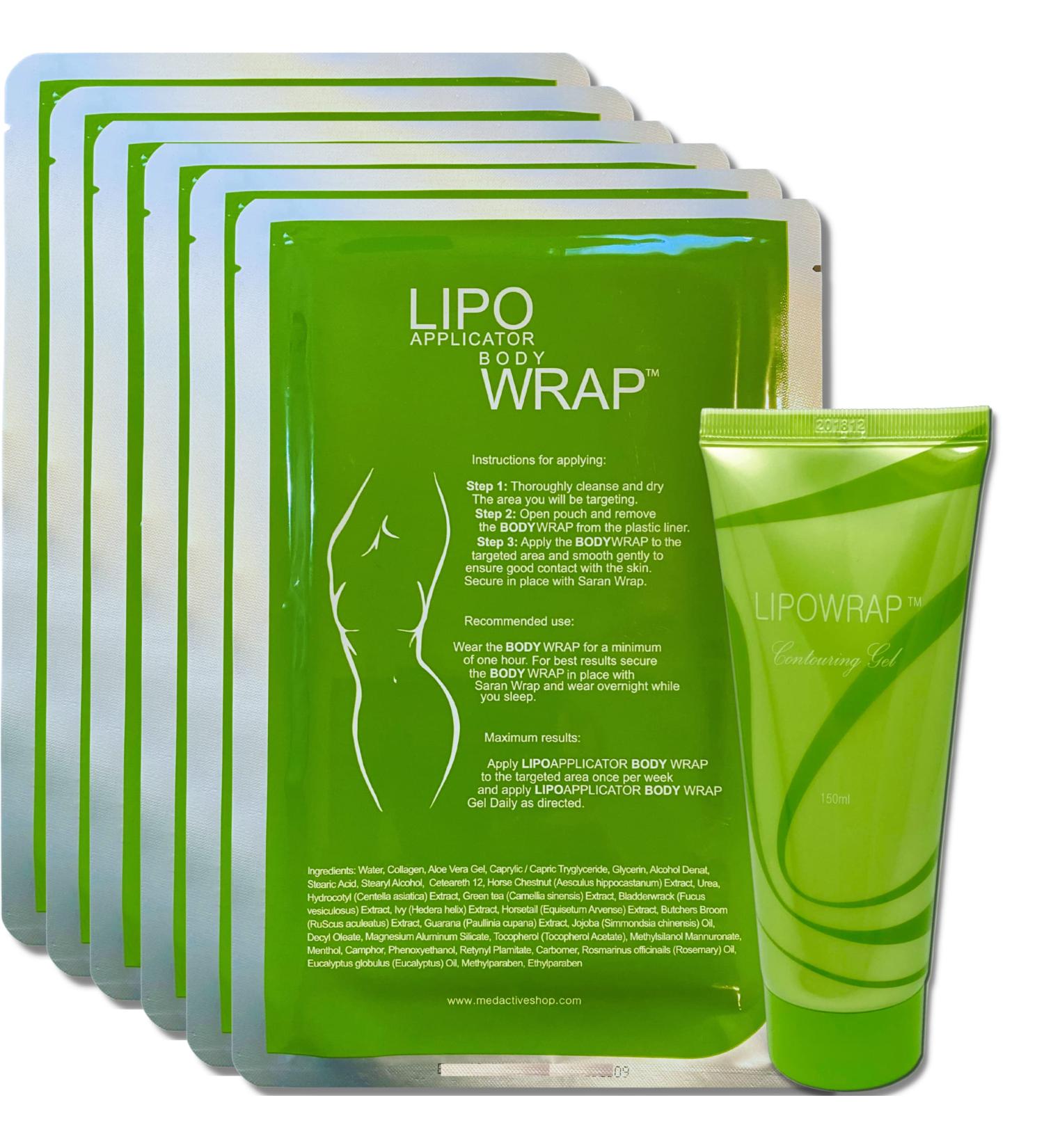 Ultimate Body Applicator Lipo Wrap Set for Toning, Contouring, and Firming - 6 Wraps + Gel - Buy Online on GoSupps.com