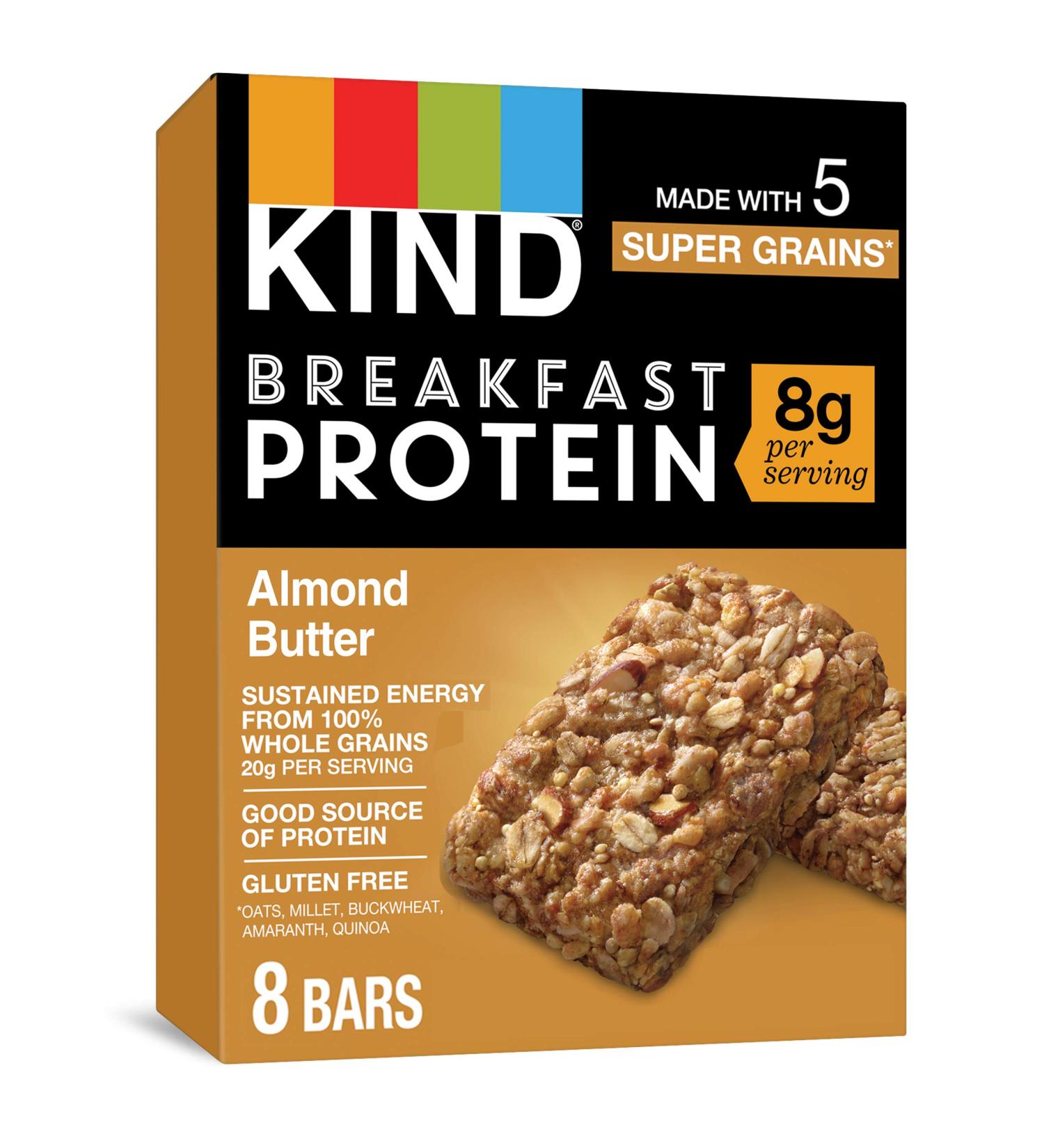 KIND Almond Butter Protein Bars - Gluten Free Breakfast Snacks - Buy Online on GoSupps.com