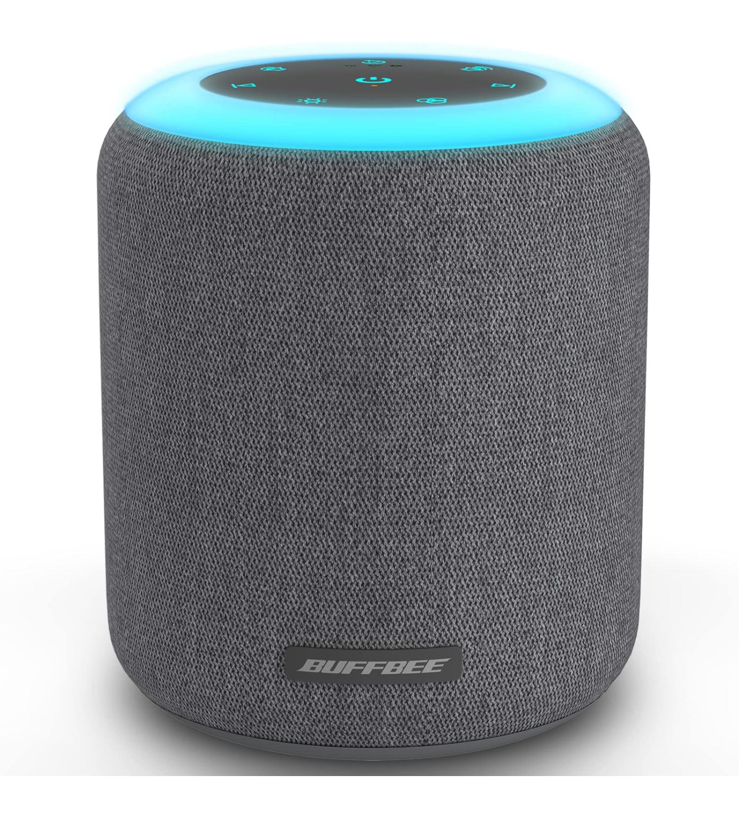 BUFFBEE White Noise Sound Machine for Sleeping | 17 Soothing Sounds | 8 Color Night Light | Memory Function | Fabric Design | Ideal Noise Maker for Home, Office, Kids & Adults | Dark Grey - Buy Online on GoSupps.com