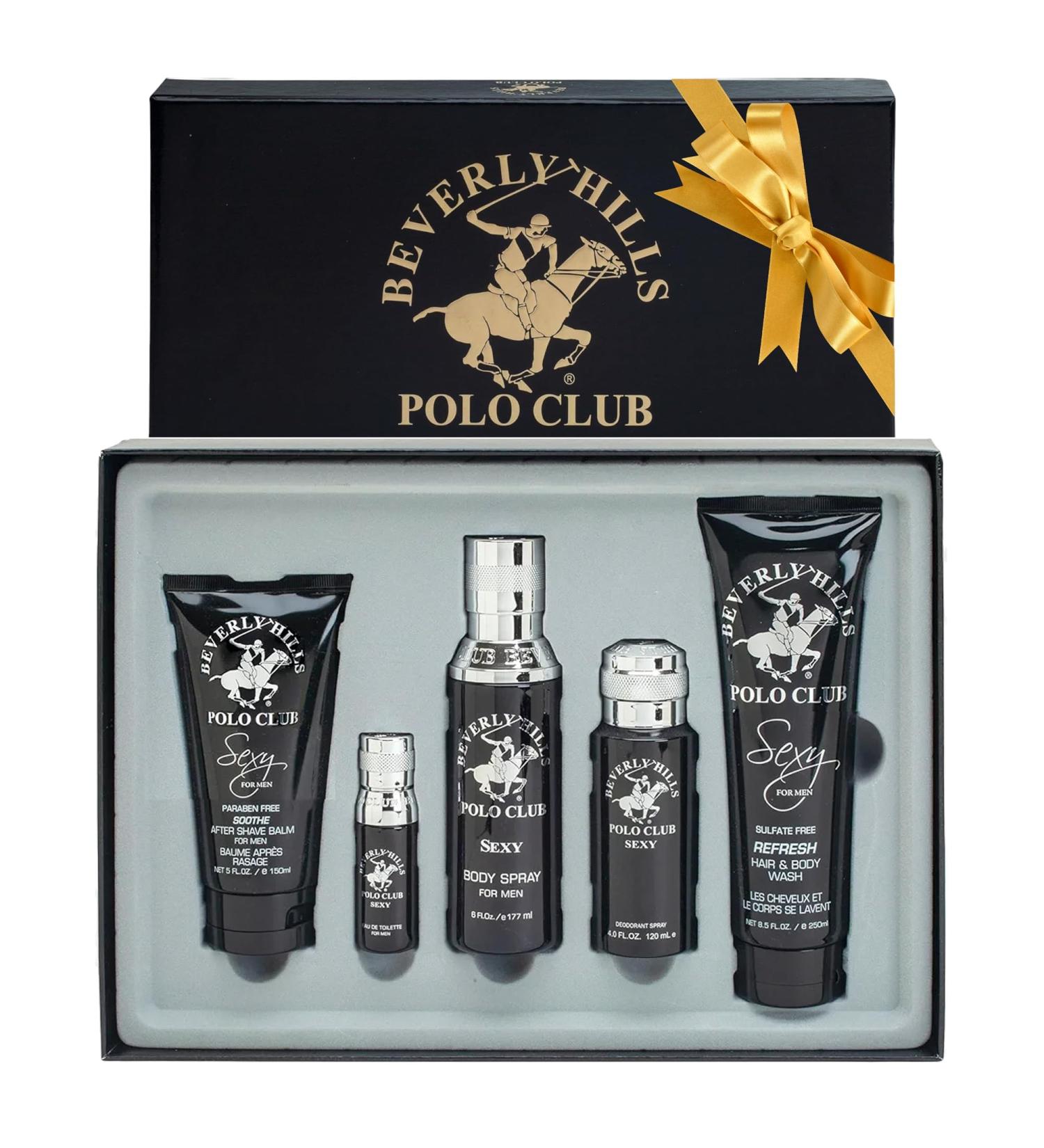 Beverly Hills Polo Club BHPC Colonge Gift Set for Men | 5 Piece Eau de Toilette Body Spray Deodorant Body Wash Aftershave Fragrances (Sexy) - Buy Online on GoSupps.com