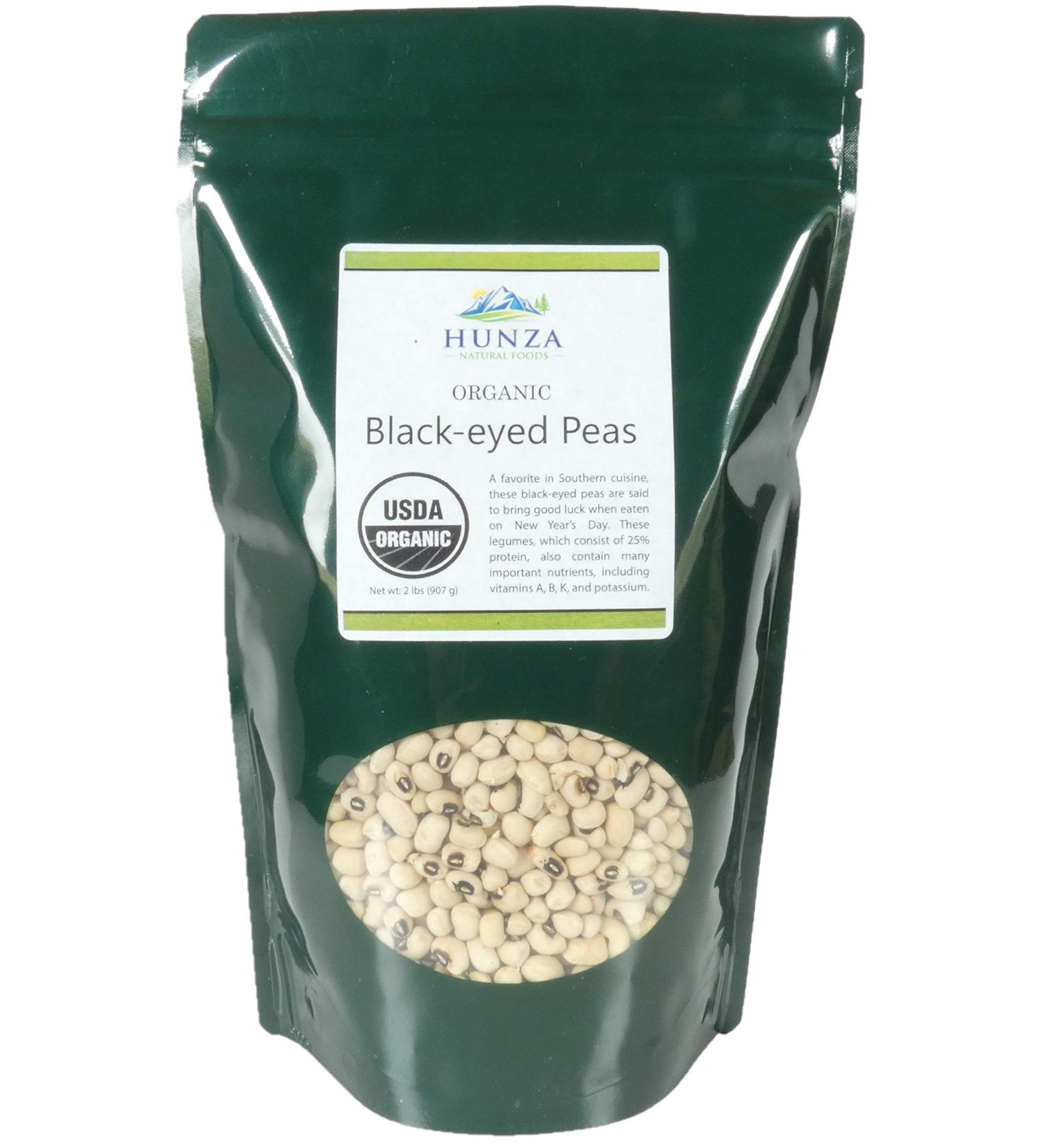 Hunza Organic Black-eyed Peas / Cowpeas (2 lbs) - Premium Quality Legumes for Healthy Meals - Buy Online on GoSupps.com