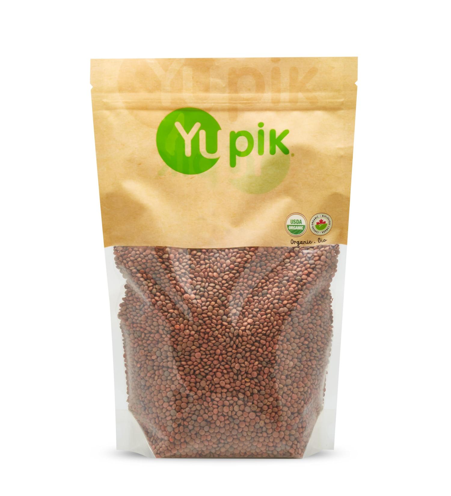 Yupik Organic Brown Lentils 1kg Non-GMO Vegan Gluten-Free Kosher Raw Salt-Free High in Fiber & Protein Ideal for Soups Salads & Meat Alternatives 1 kg (Pack of 1) - Buy Online on GoSupps.com