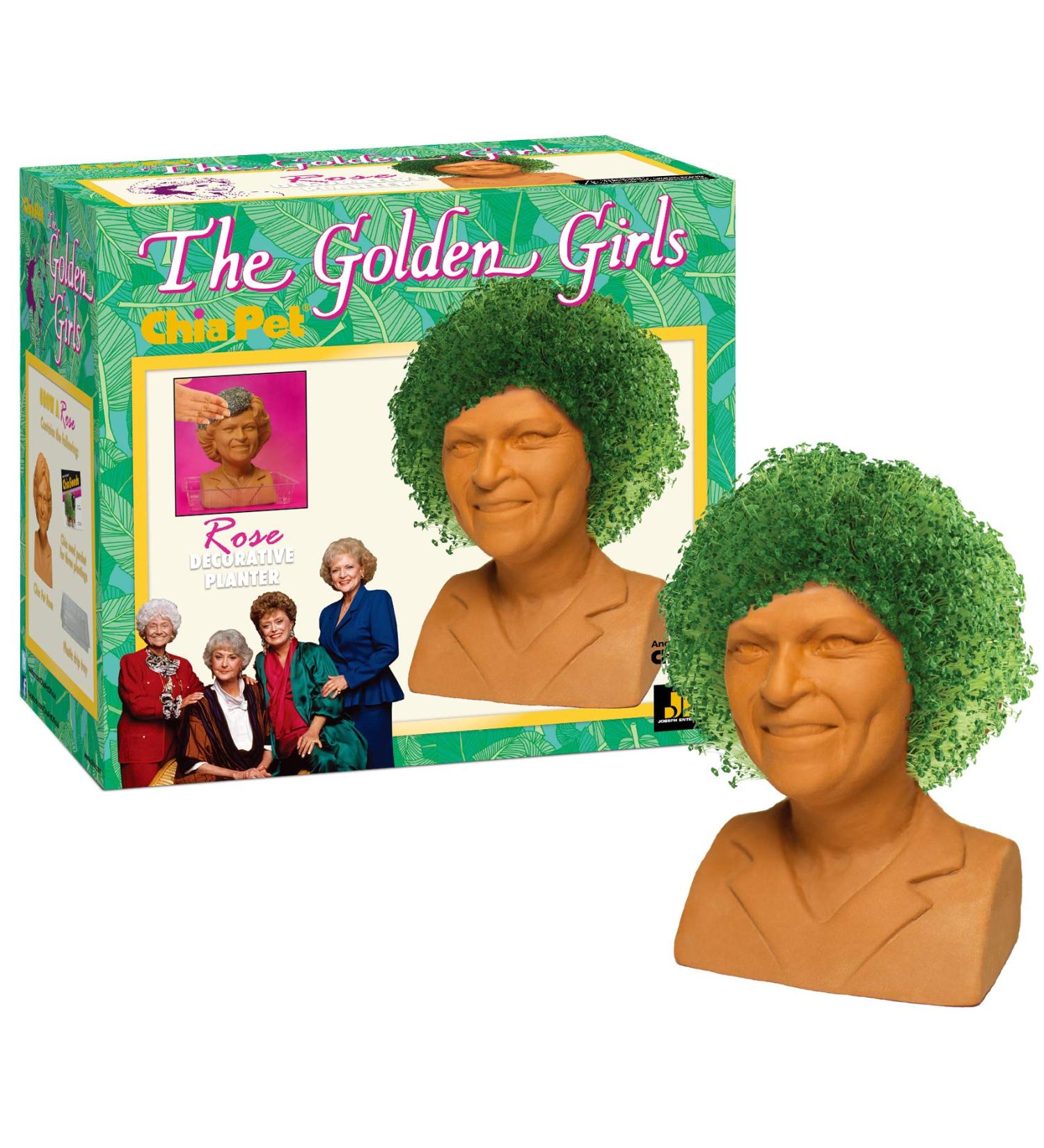 Joseph Enterprises Inc Golden Girls Chia Pet Rose Decorative Pottery Planter Golden Girls Rose - Buy Online on GoSupps.com