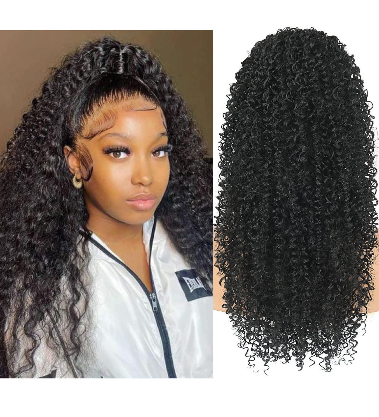 Oseti Kinky Curly Drawstring Ponytail for Black Women - 26in Deep Curl Synthetic Extension - Buy Online on GoSupps.com