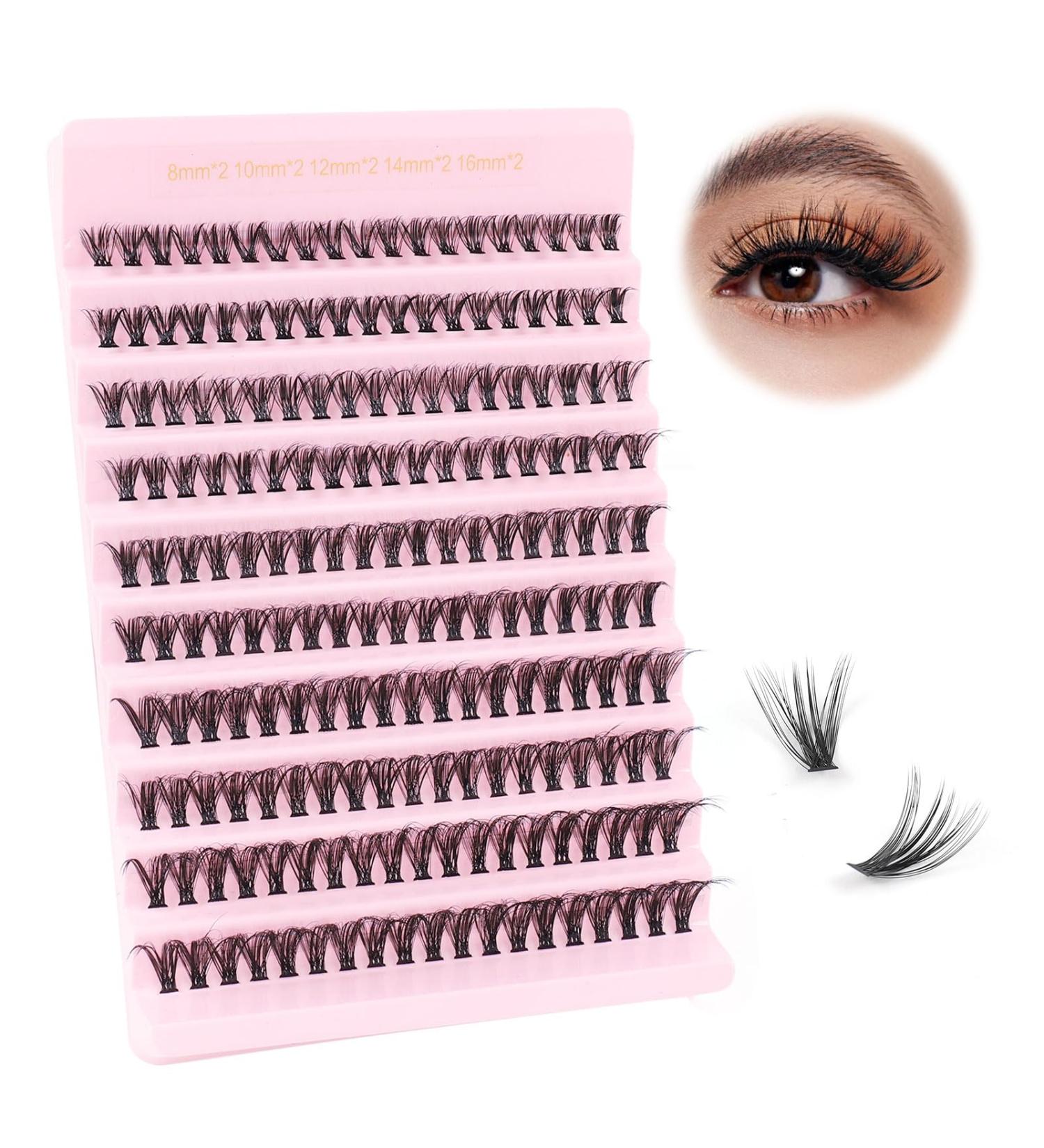 Buy Glowing Win 40D Single Eyelash Extensions - DIY Cluster Lashes Natural 8-16mm Cat Eye Fake Lashes International Shipping Available - Buy Online on GoSupps.com