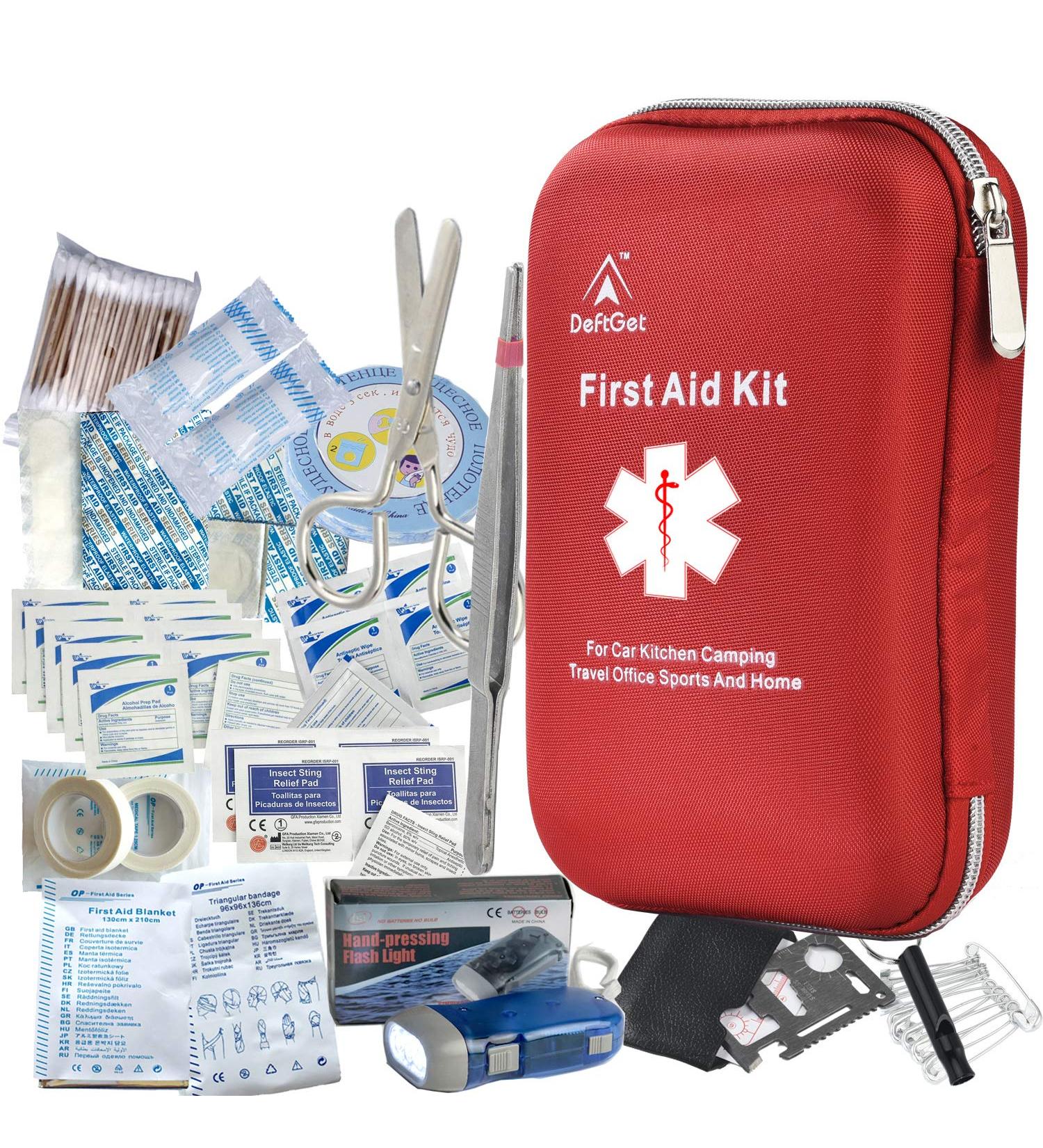 Deftget 163-Piece Waterproof First Aid Kit | Portable IFAK Molle System for Emergencies | Medical Survival Gear for Car, Camping, Travel & Home - Buy Online on GoSupps.com