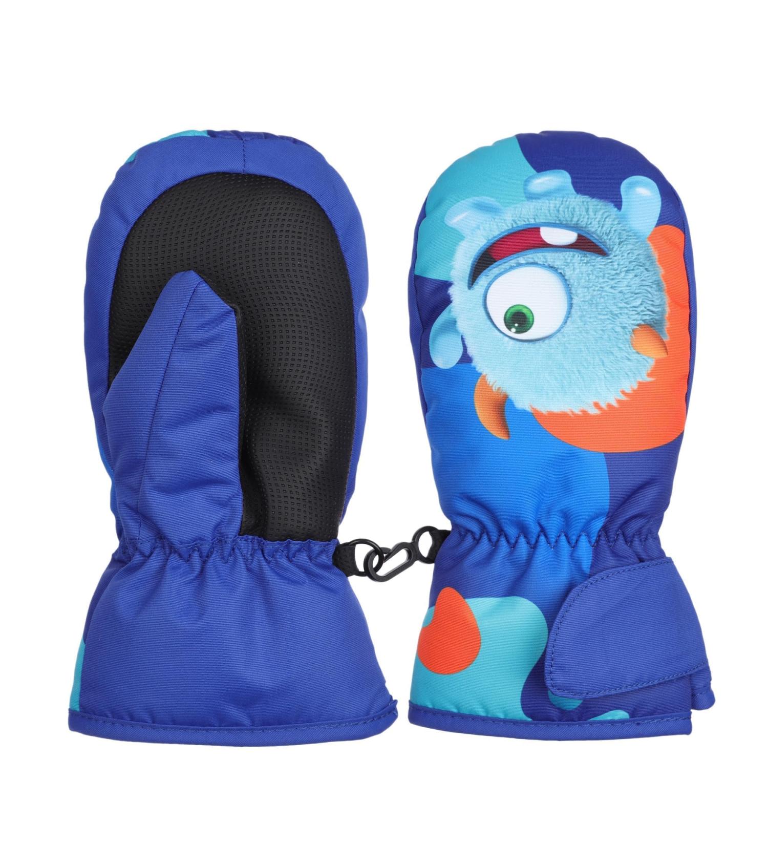 FAYHIJUN Waterproof Kids Mittens | Thermal Fleece Lined Winter Gloves for Ages 1-3 | Blue Ski and Snowboard Gloves for Boys and Girls - Buy Online on GoSupps.com