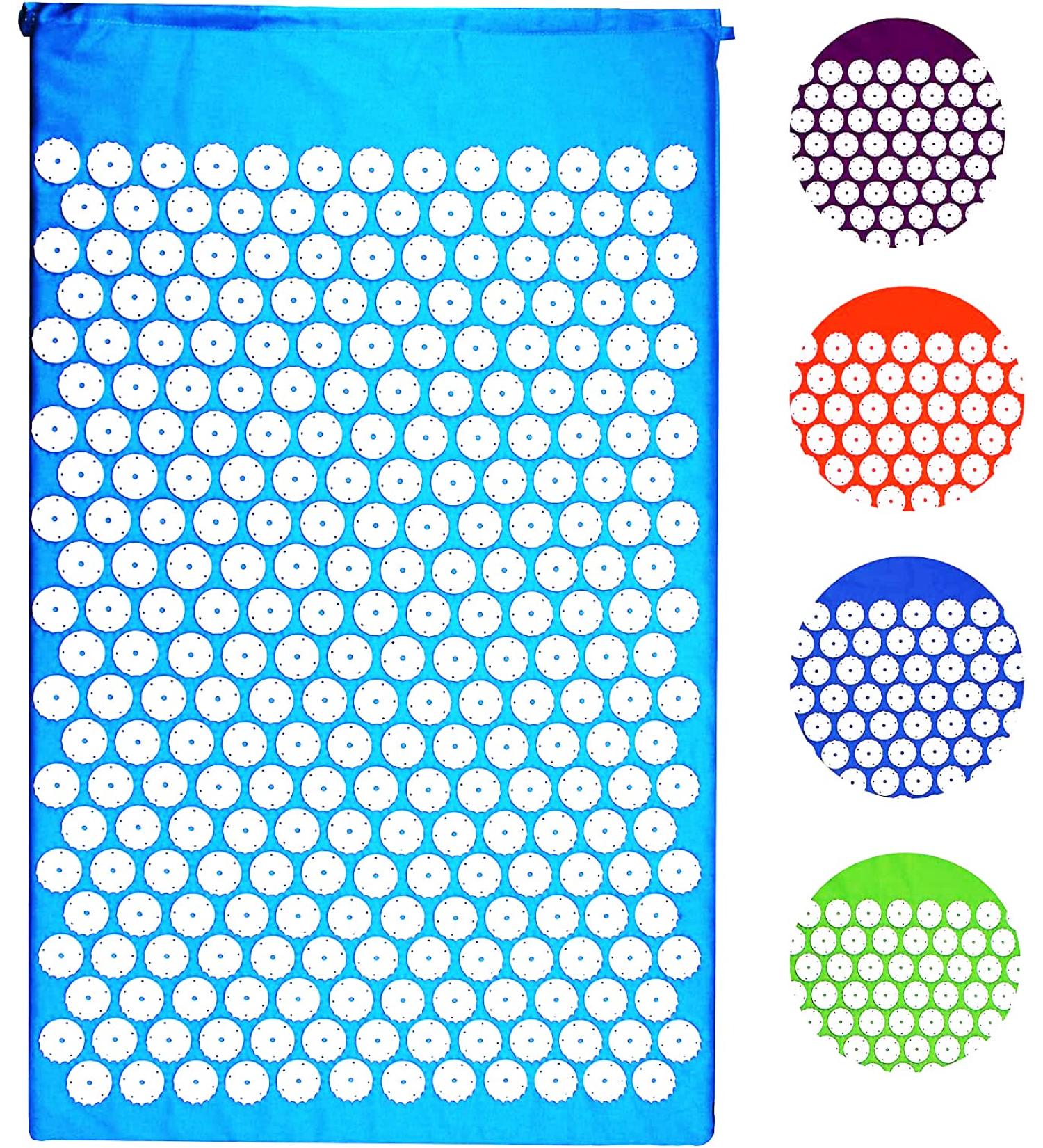 Acupressmate Massage Mat 75x44 cm - Blue Nail Mat for Pain Relief & Relaxation | International Shipping Available - Buy Online on GoSupps.com