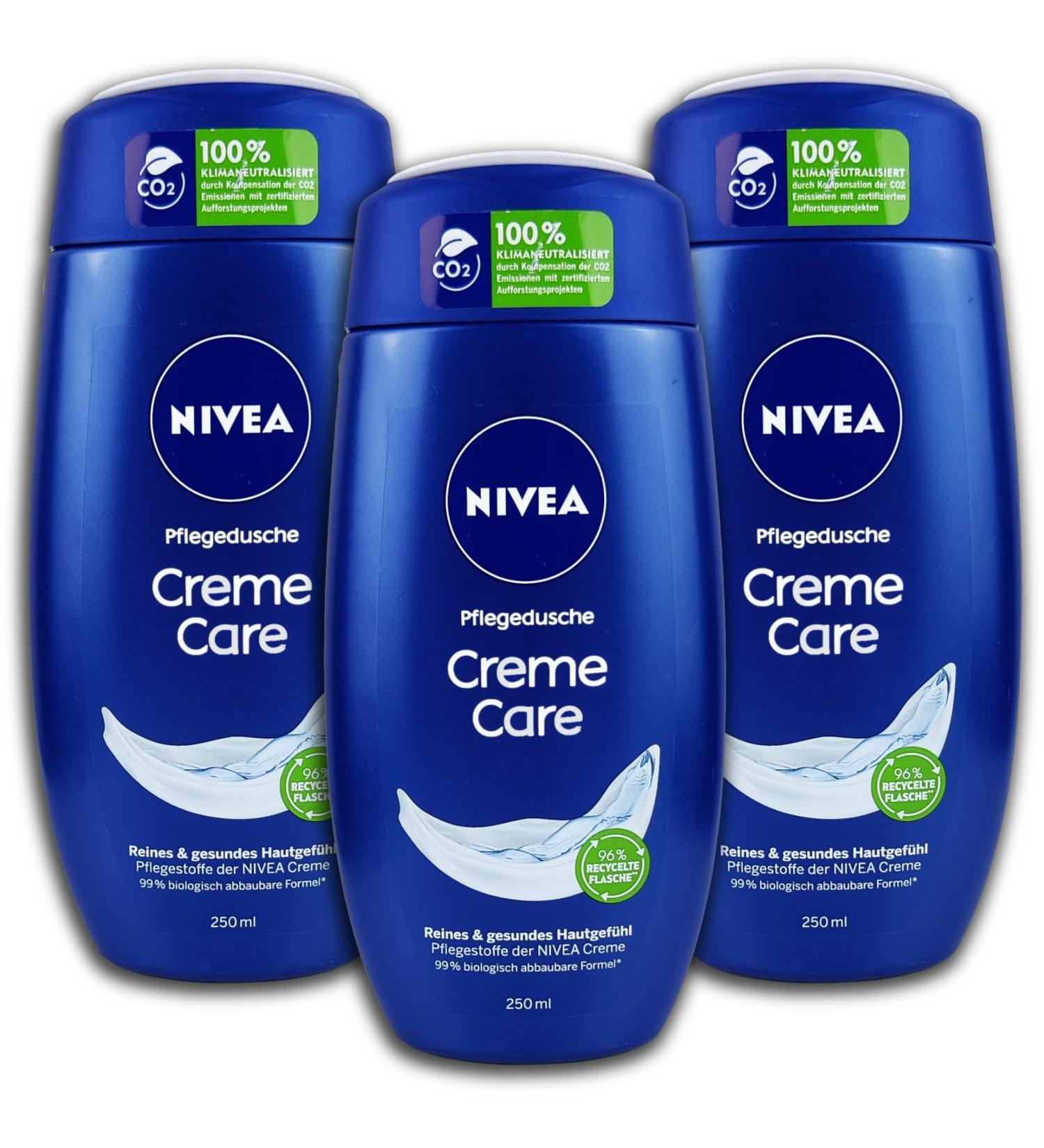 NIVEA NIVEA 3-pack of Cream Care shower gel bottles 3 x 250 ml