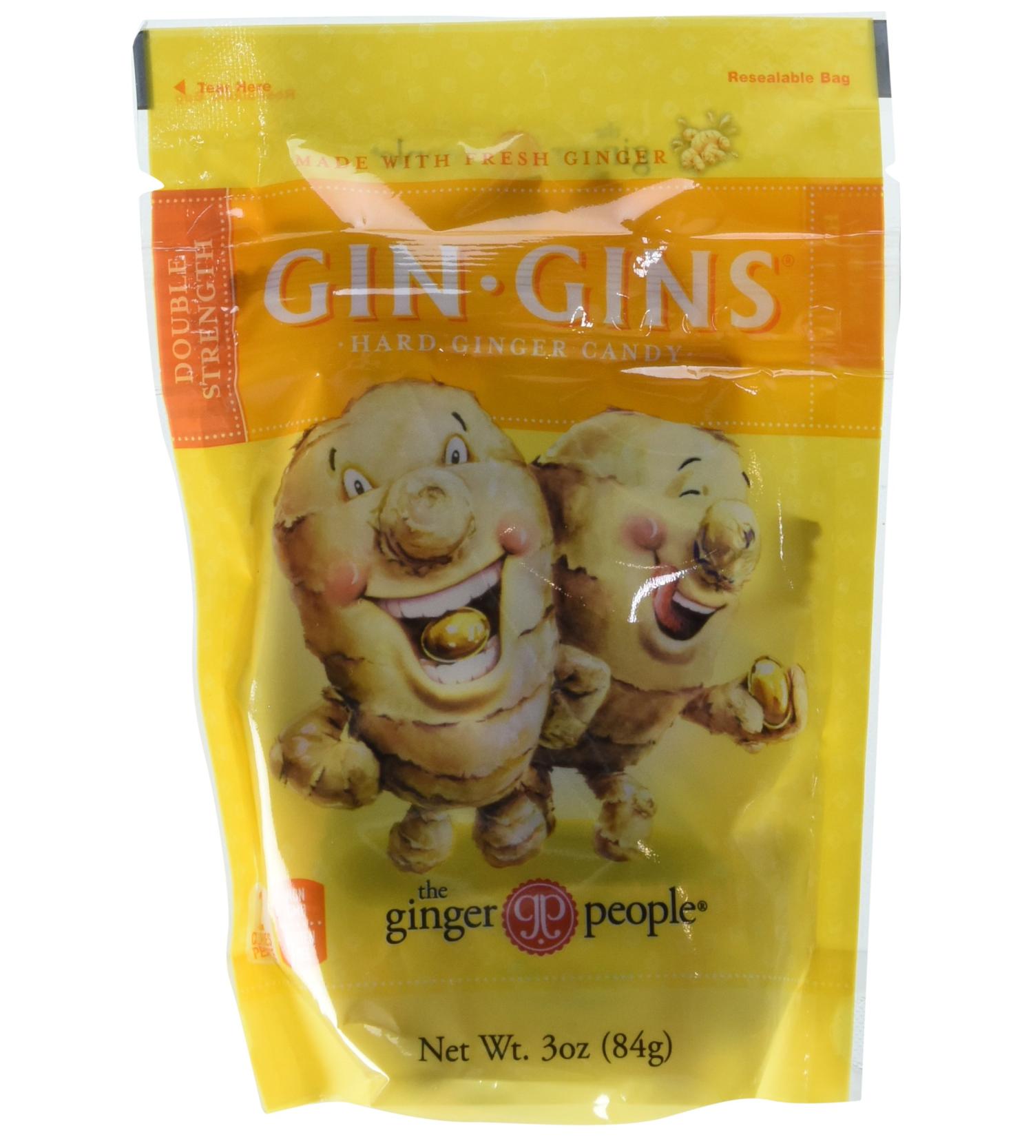 The Ginger People Gin Gins Hard Ginger Candy Double Strength 3 oz (84 g)
