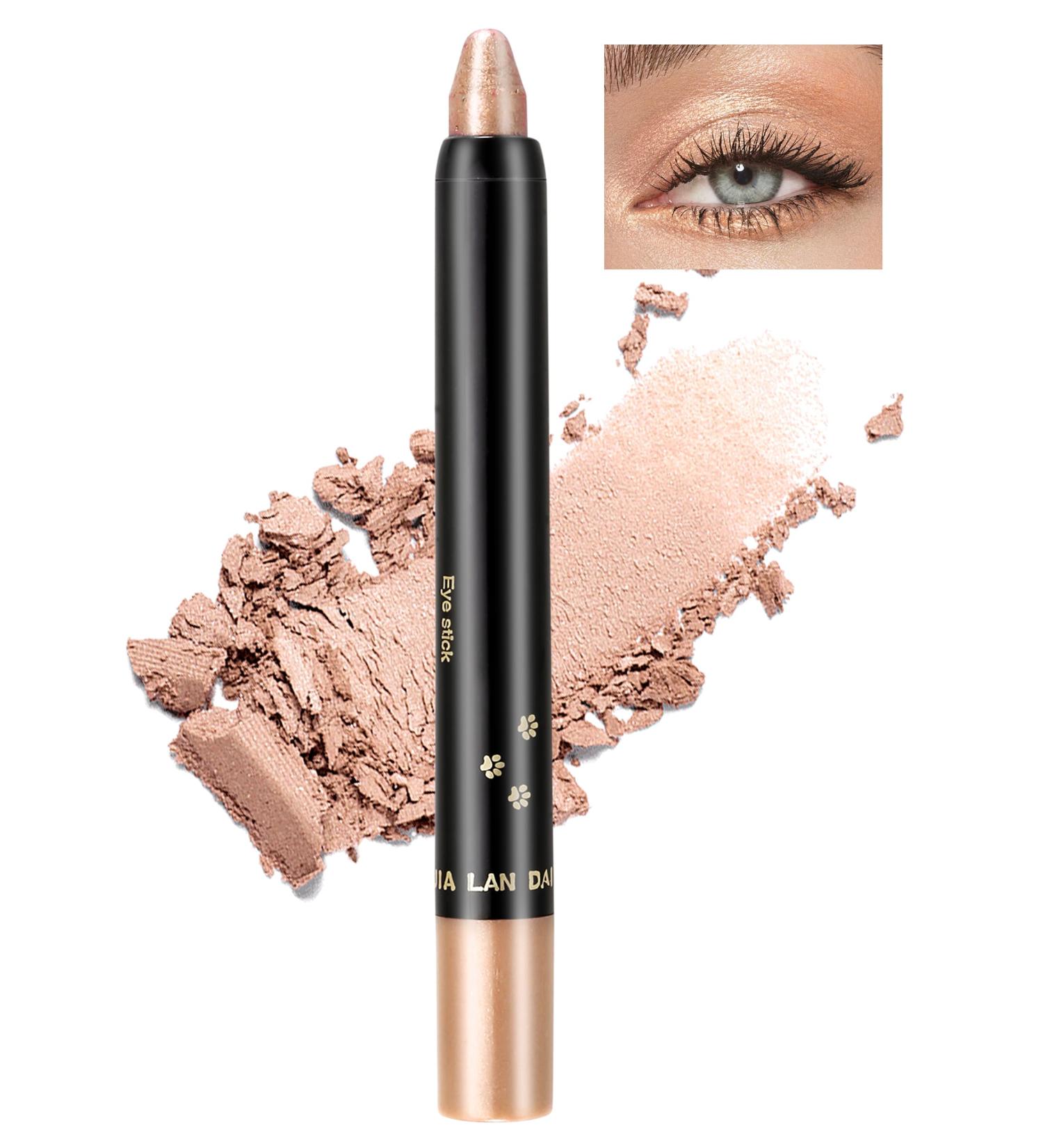  Jutqut Eyeshadow Pencil Metallic Glitter Creamy Pearlescent Texture Eye Makeup Stick #14 - Buy Online on GoSupps.com