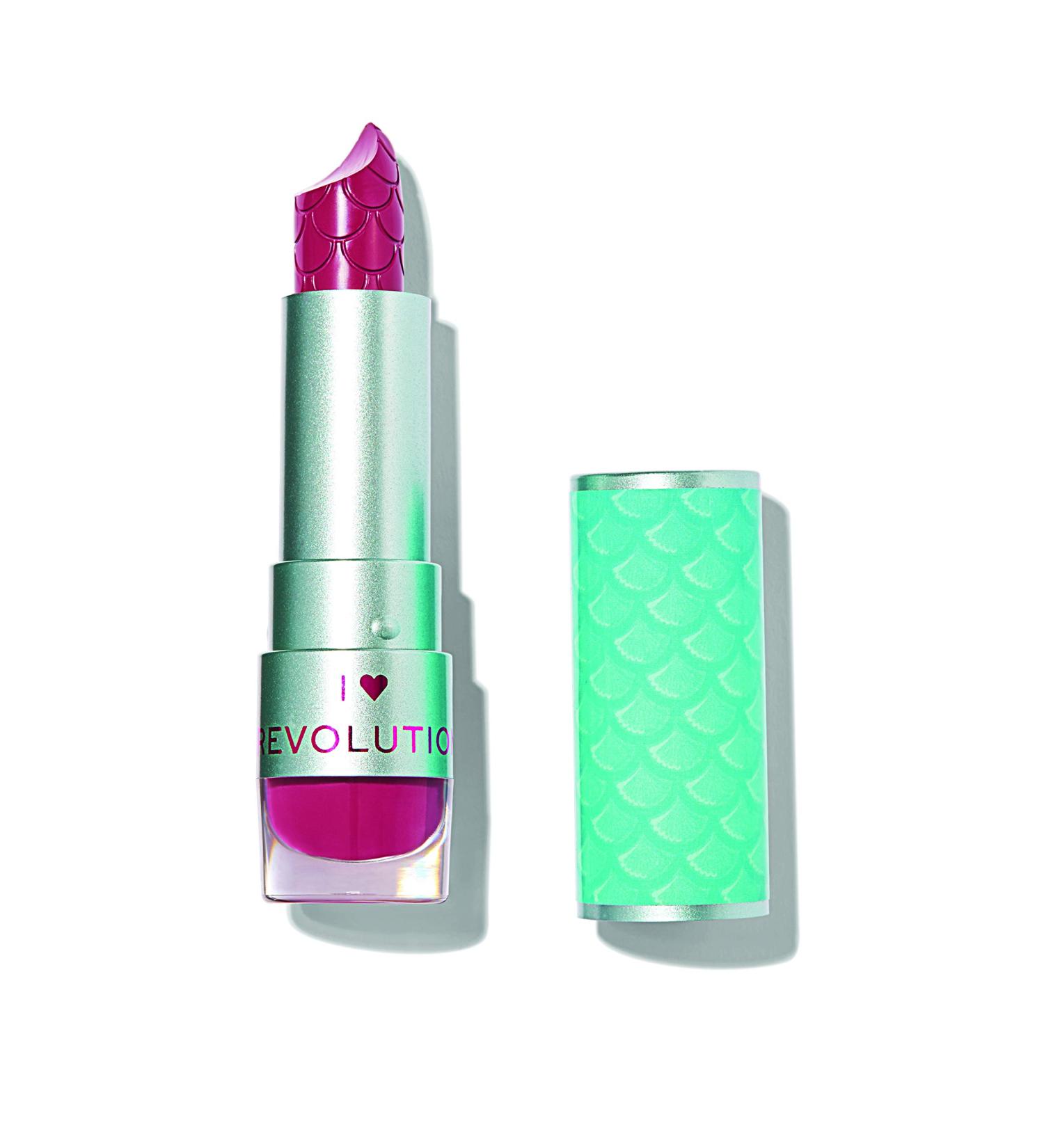 MAKEUP REVOLUTION I Heart Revolution Mystical Mermaids Lipstick (Deep Under) - magical lipstick 30 g