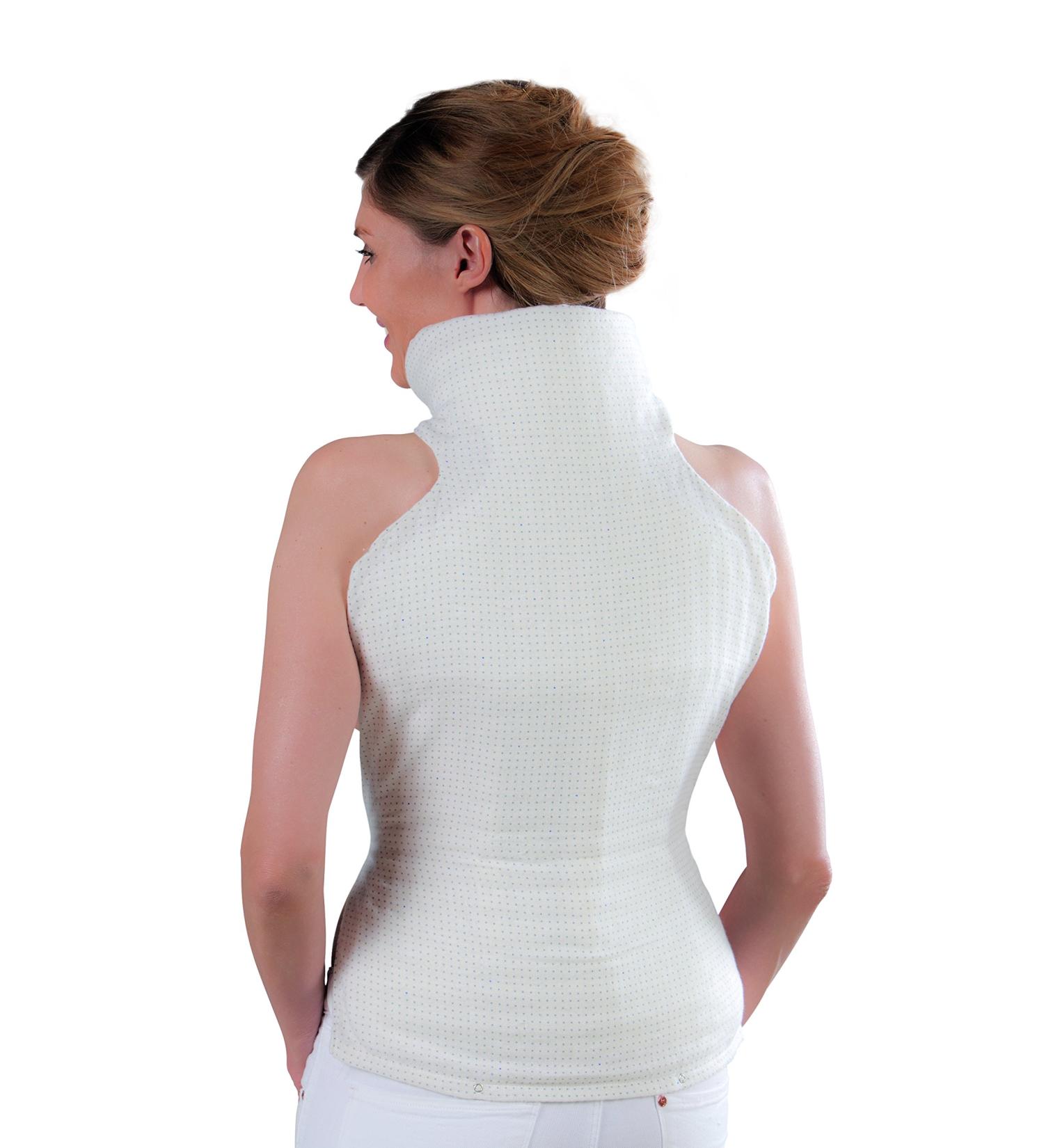 Bosotherm 1300 neck back heating cushions-microfleece warming pillows for relaxation with removable supply line and automatic switch-off-dimensions: 62 x 42 cm