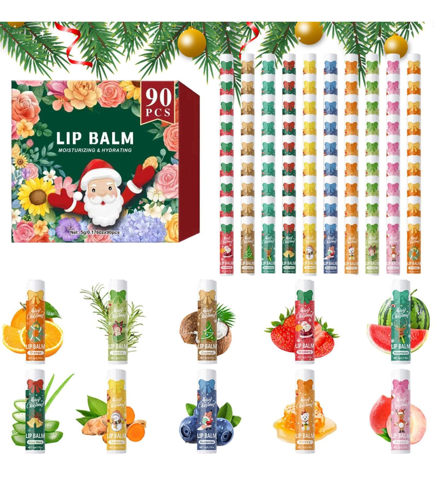 Moisturizing Lip Balm 90 Softening Sticks - Lip Balm Sticks - for Women and Men Daily Routine Travel Outdoors Workplace Evening Date - Buy Online on GoSupps.com