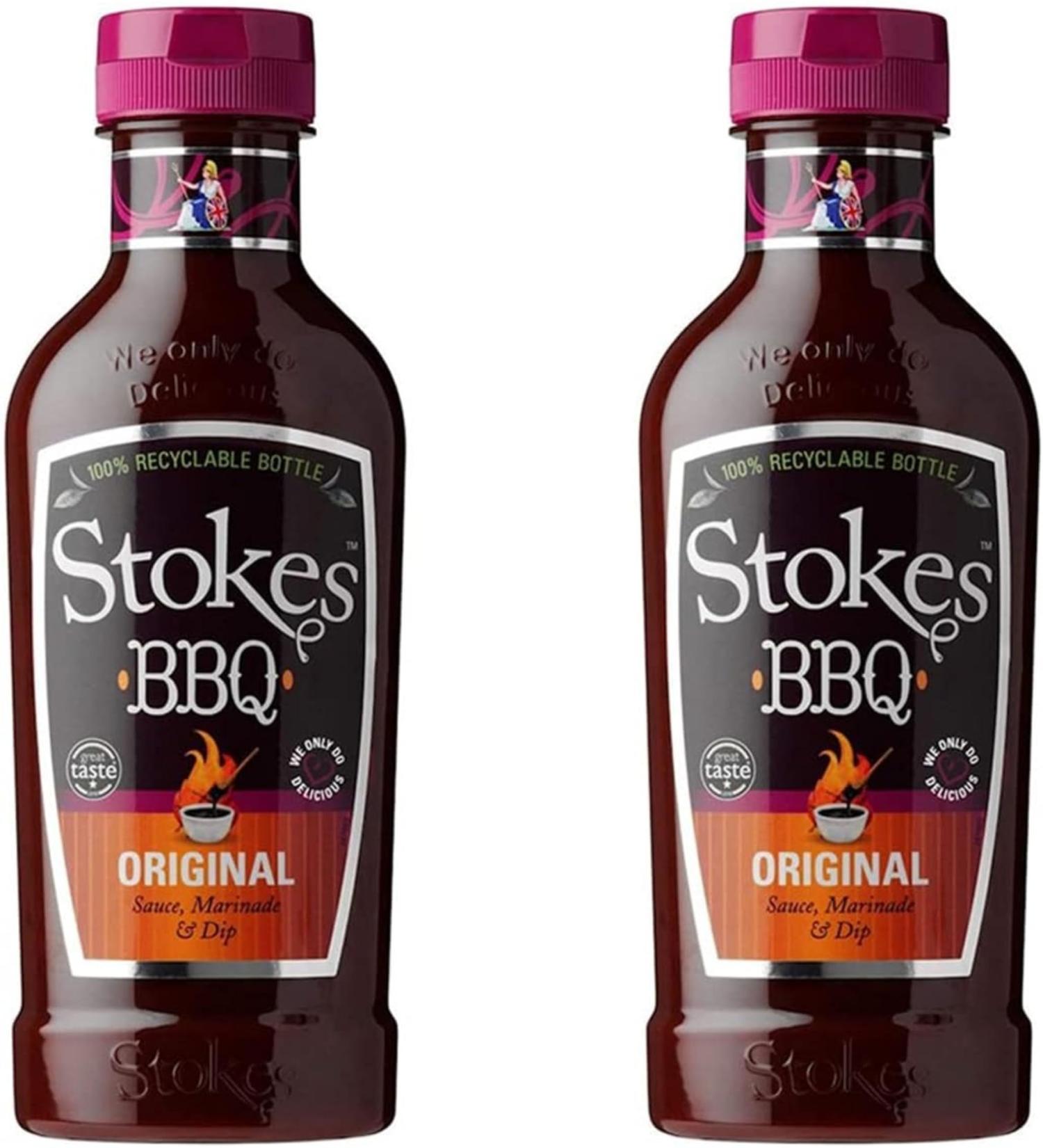 Stokes Original Barbecue Sauce in Squeezy Bottle 510g - Pack of 2