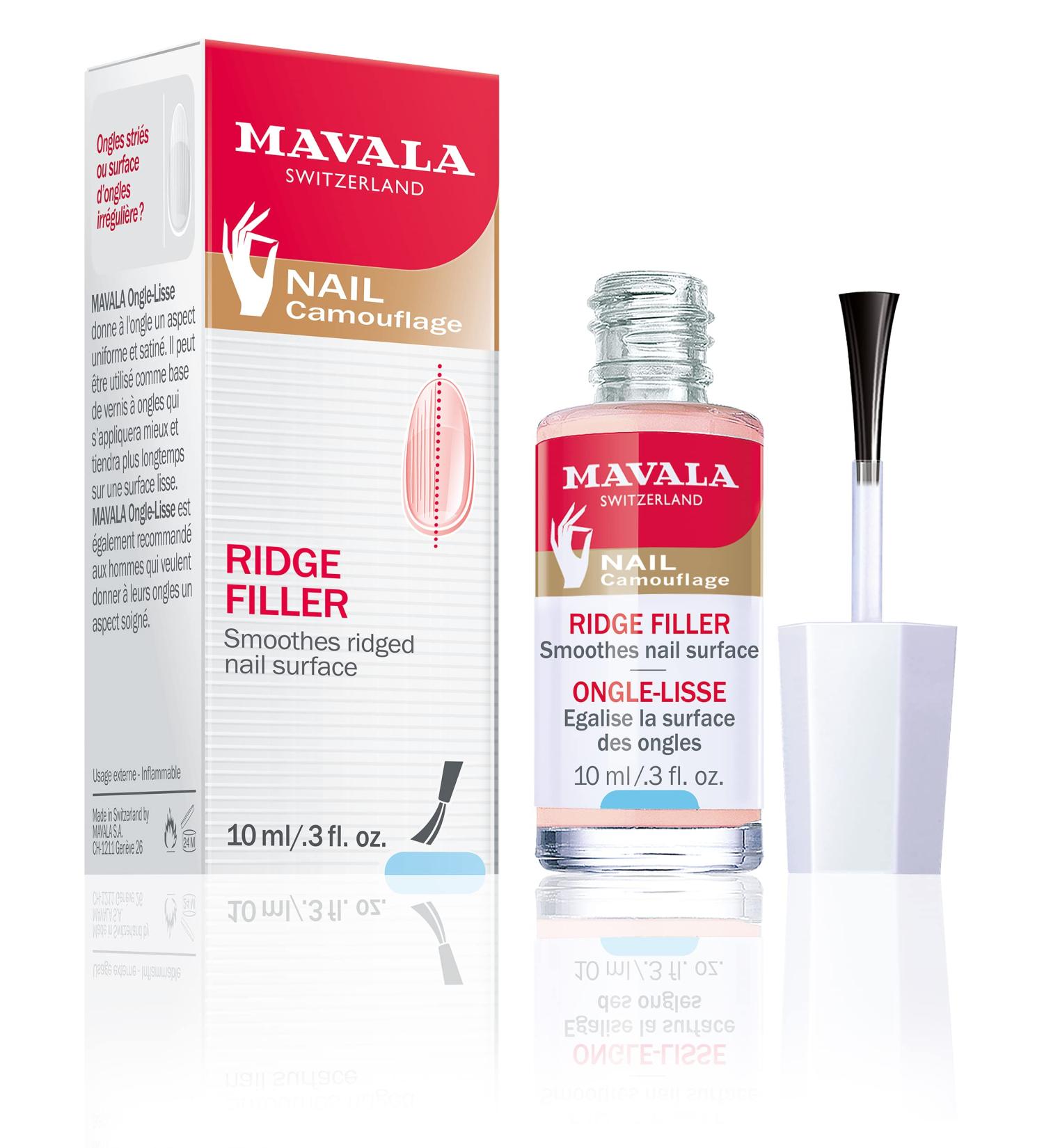 MAVALA Base Coat  Ridge Filler for a Smooth Nail Surface | Satiny  Matte Finish | Prolongs Duration of Manicures | Evens Out Irregularities | 0.34 Ounce