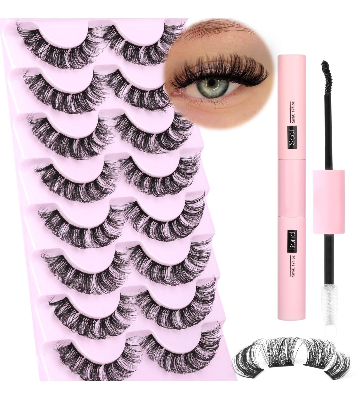 Ruairie DIY Wispy Lash Extension Kit - 8 Pairs Natural Fluffy Individual Lashes 8-16MM - Buy Online on GoSupps.com