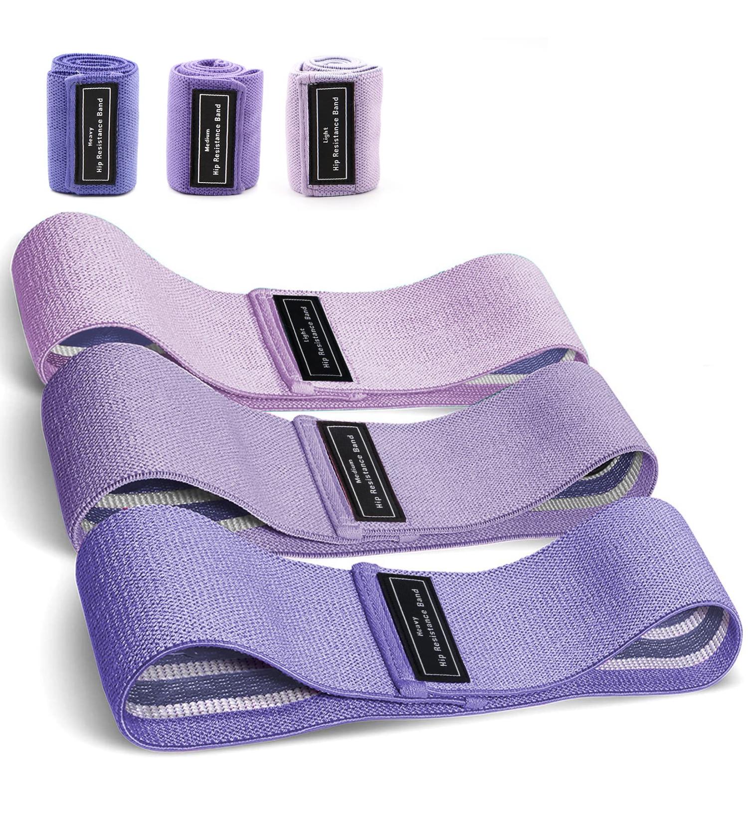 Buy Portable Resistance Bands Set - 3 Levels Non-Slip Exercise Loops for Legs Hips & Home Gym - Ideal for Yoga & Pilates - International Shipping Available - Buy Online on GoSupps.com