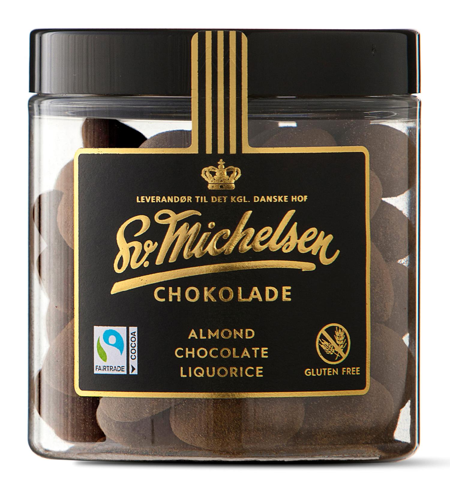 Buy SV.Michelsen Gourmet Liquorice & Almonds with Chocolate - 140g | Gluten-Free Danish Sweets Gift - Buy Online on GoSupps.com