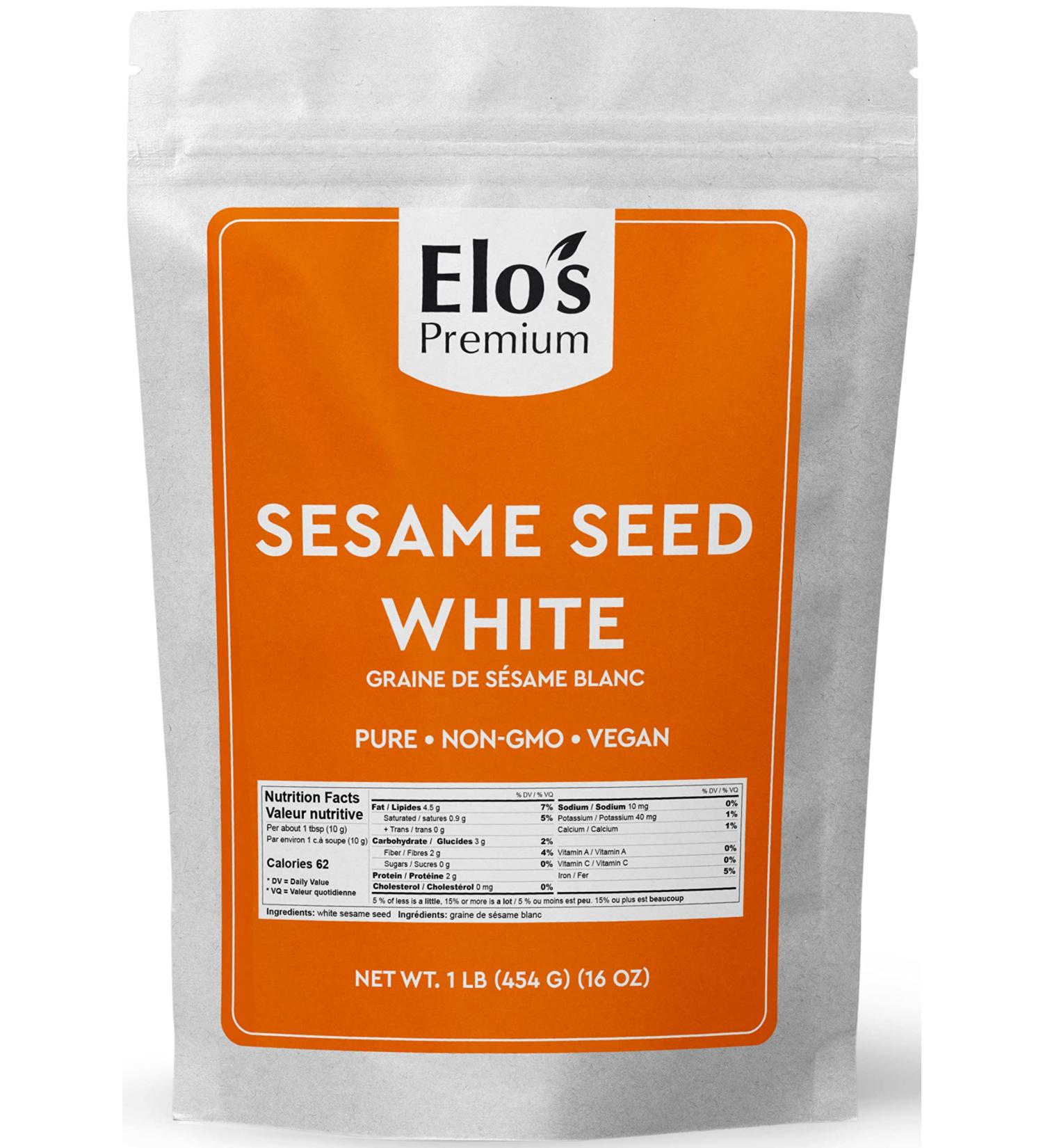 Roasted White Sesame Seeds 1lb - Buy Online on GoSupps.com