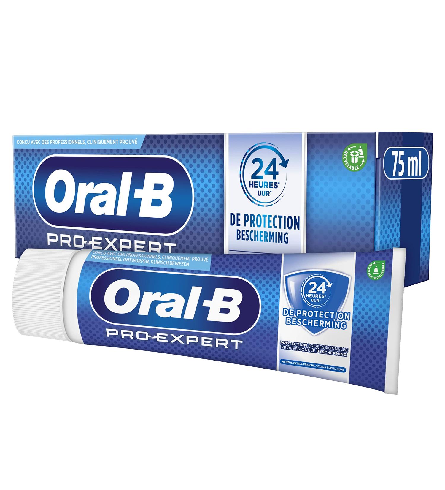 Oral-B Pro-Expert Toothpaste Against Plaque Professional Protection of Teeth Gums and the Entire Mouth Against Sensitivity Remineralization of Enamel 75ml - Buy Online on GoSupps.com