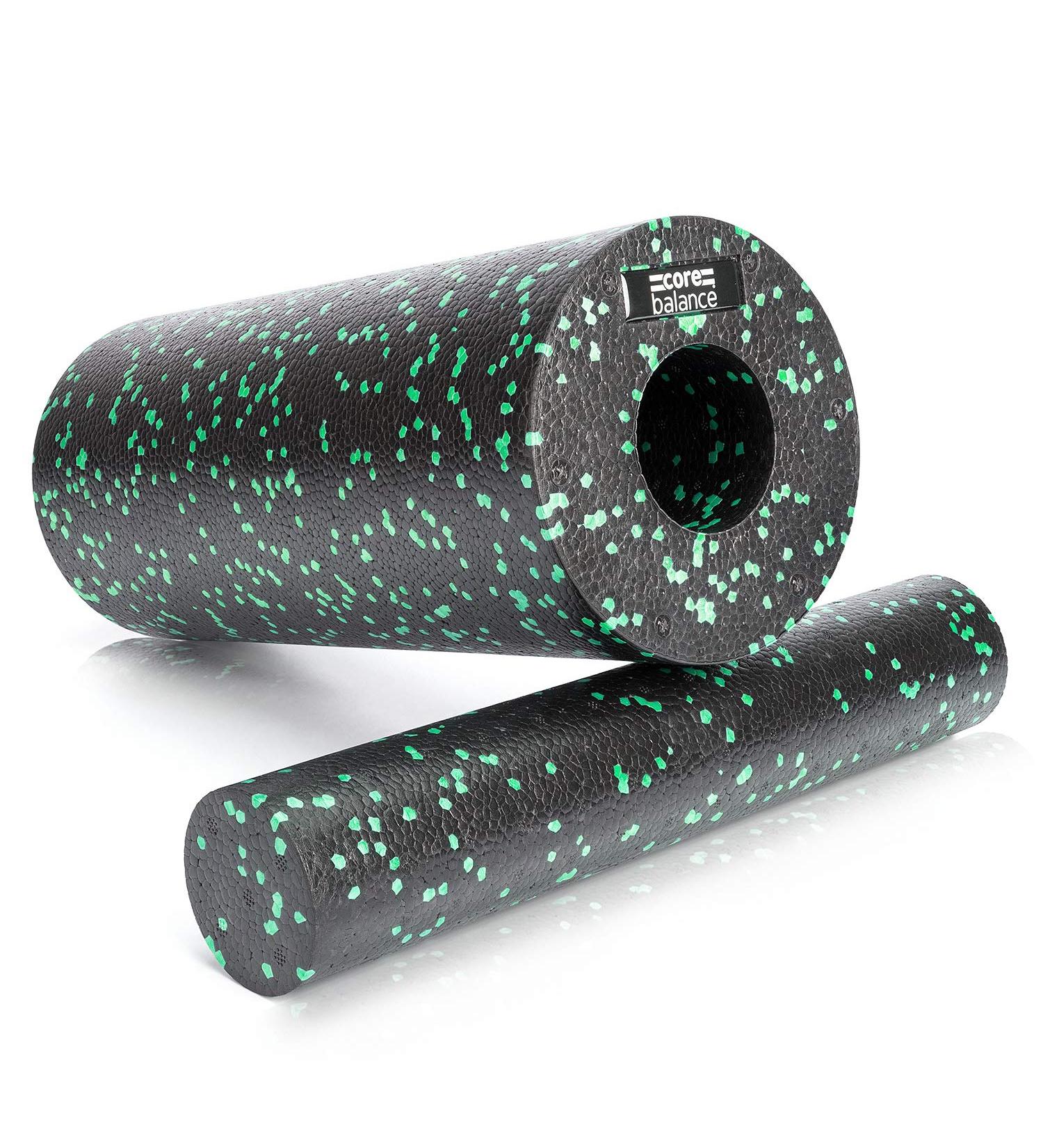 Buy Core Balance 2 in 1 Fascia Roll - Deep Tissue Massage & Back Pain Relief - Perfect for Fitness & Yoga at Home - Aquamarine 33x15 cm & 33x6 cm - Buy Online on GoSupps.com