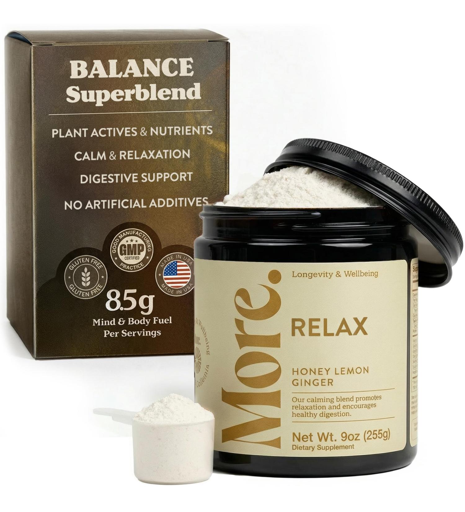 More. Longevity & Wellbeing Ashwagandha Supplements Extract Premium Calming Drink Mix with GABA Supplements for Relaxation Mood Balance Energy & Focus Ashwagandha for Women and Men - Adaptogen No Fillers 255g Jar - Buy Online on GoSupps.com