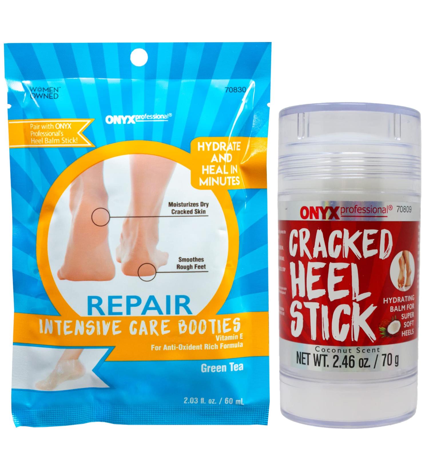 Cracked Heel Repair Balm Stick & Moisturizing Socks Foot Mask - Foot Care Kit for Dry, Callused Feet - Hydrating, Moisturizing, and Repairing Foot Treatment for Baby Soft Feet - Buy Online on GoSupps.com