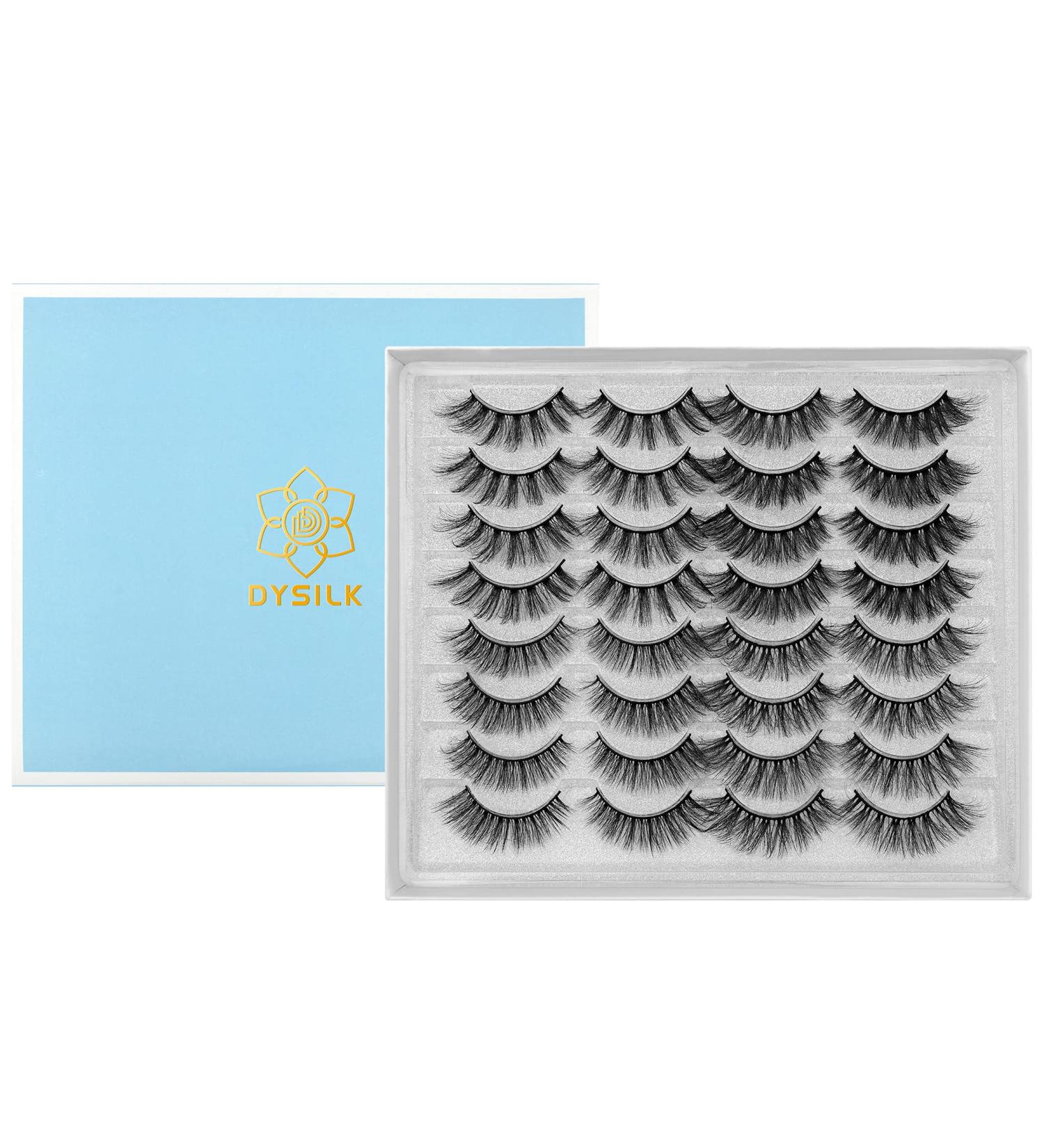 DYSILK 16 Pairs 6D Mink False Eyelashes 4 Styles | Natural & Dramatic Makeup | Wispy Volume | Reusable Handmade Lashes - Pack of 1 - Buy Online on GoSupps.com