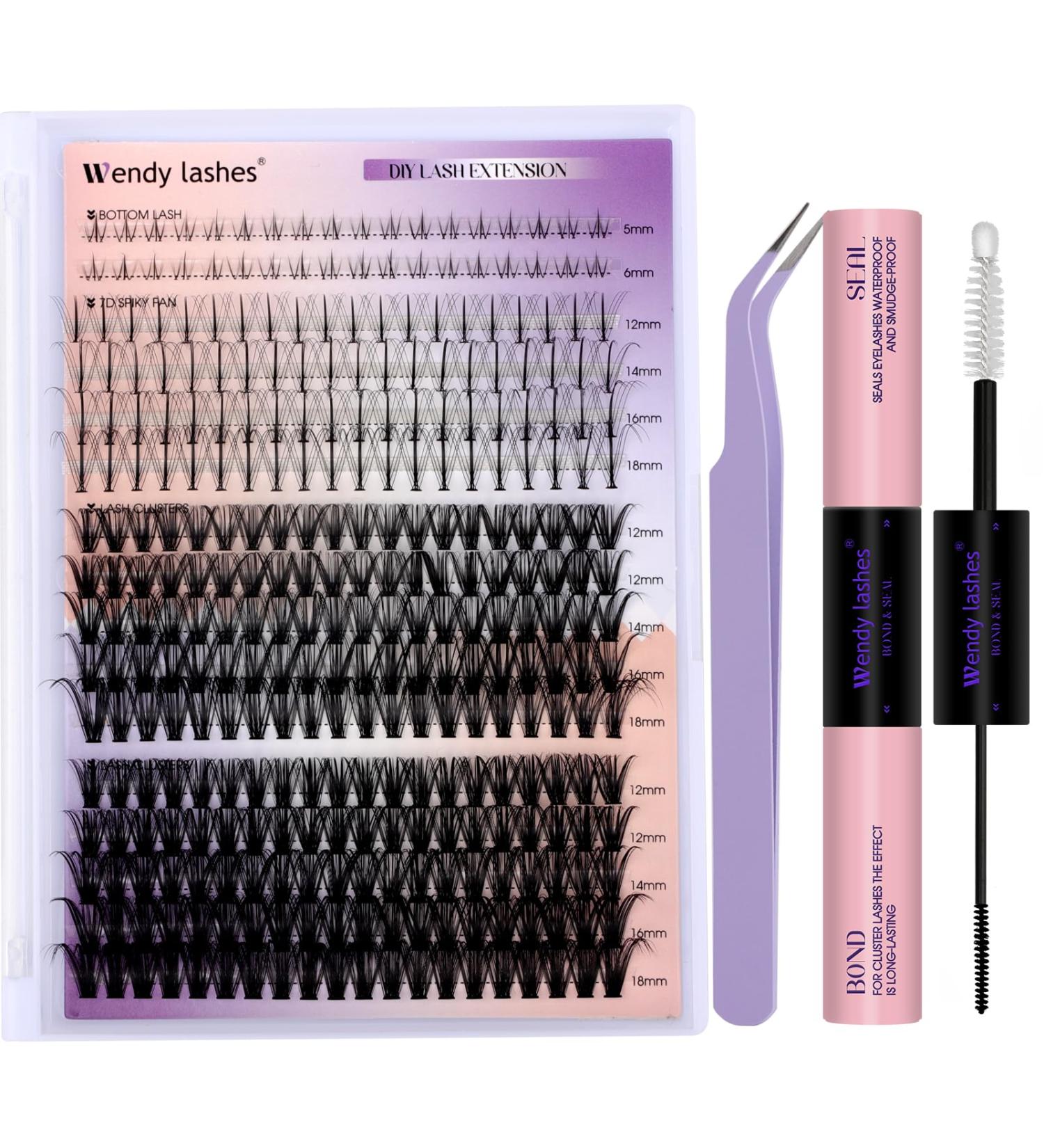 DIY Lash Extension Kit - Multi-Type Lash Clusters & Bottom Lashes | 20/30/40/50D 12-18mm | Complete Volume Lashes Set with Bond Seal & Applicator - Buy Online on GoSupps.com