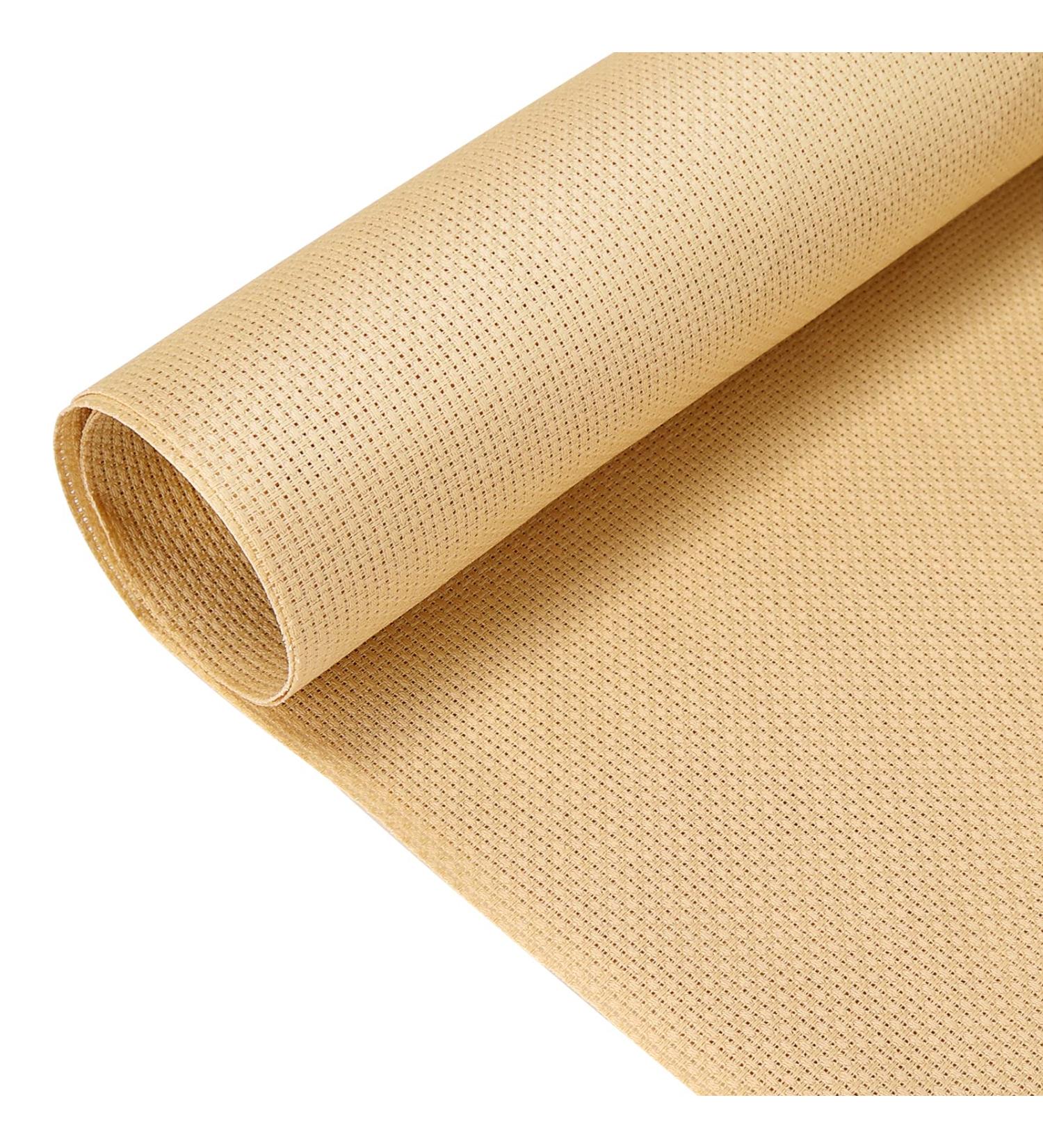 Caydo 39x25.6 Inch Aida Cloth 14 Count Cross Stitch Fabric for Handmade Crafts - Khaki - Buy Online on GoSupps.com