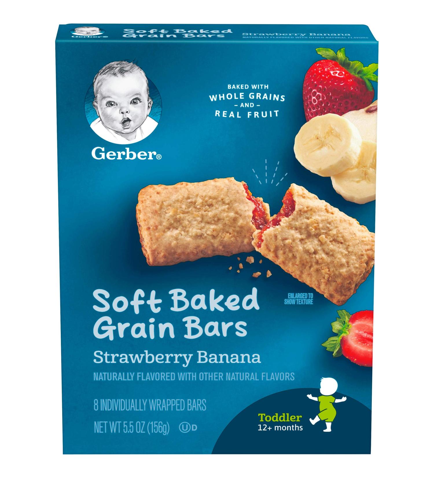 Gerber Graduates Toddler Cereal Bars - Strawberry Banana (8 count) - Buy Online on GoSupps.com