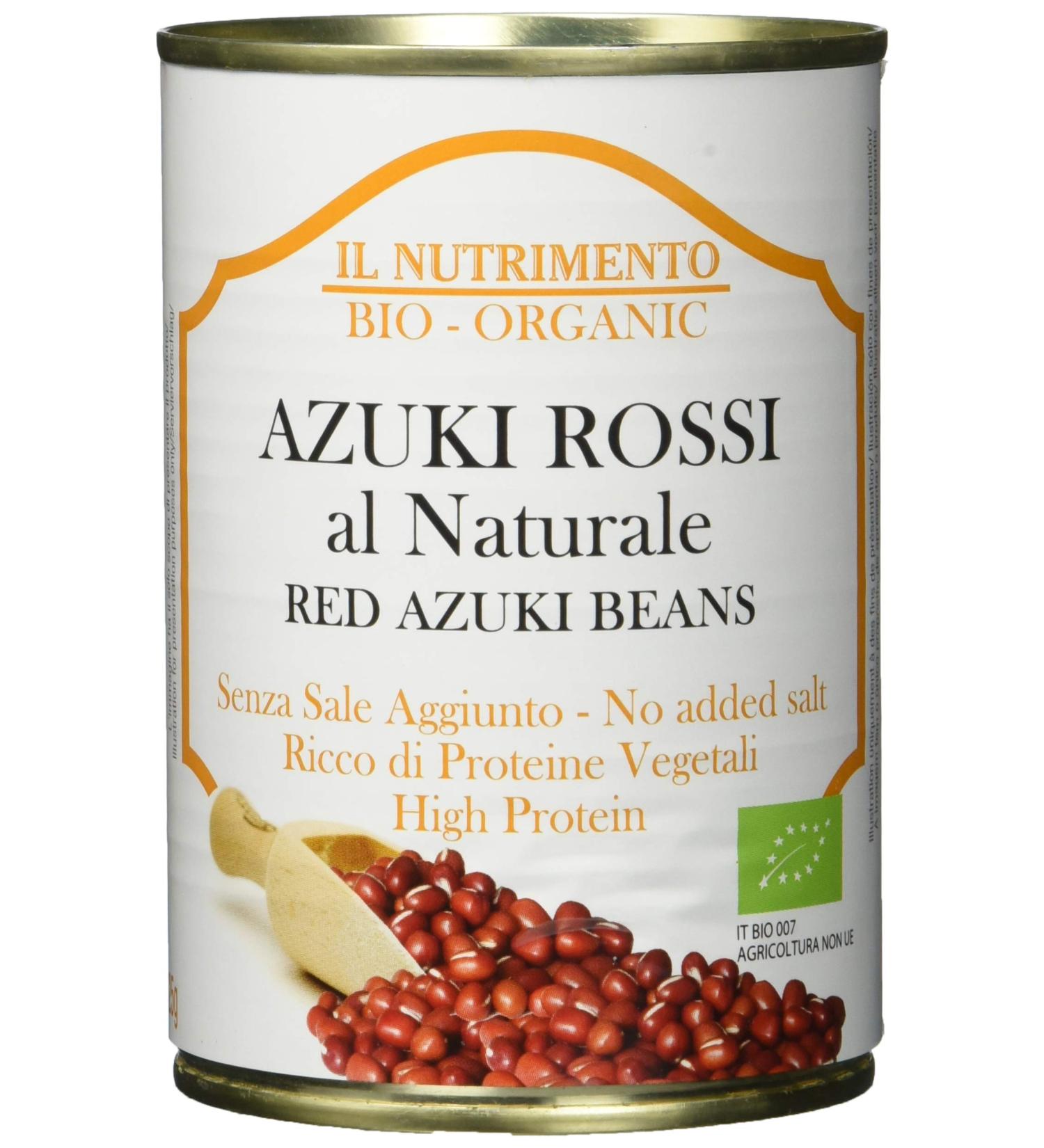 IL NUTRIMENTO Red Azuki Beans - Natural No Salt Pack of 12 (12 x 400g) | Buy Online for International Shipping - Buy Online on GoSupps.com