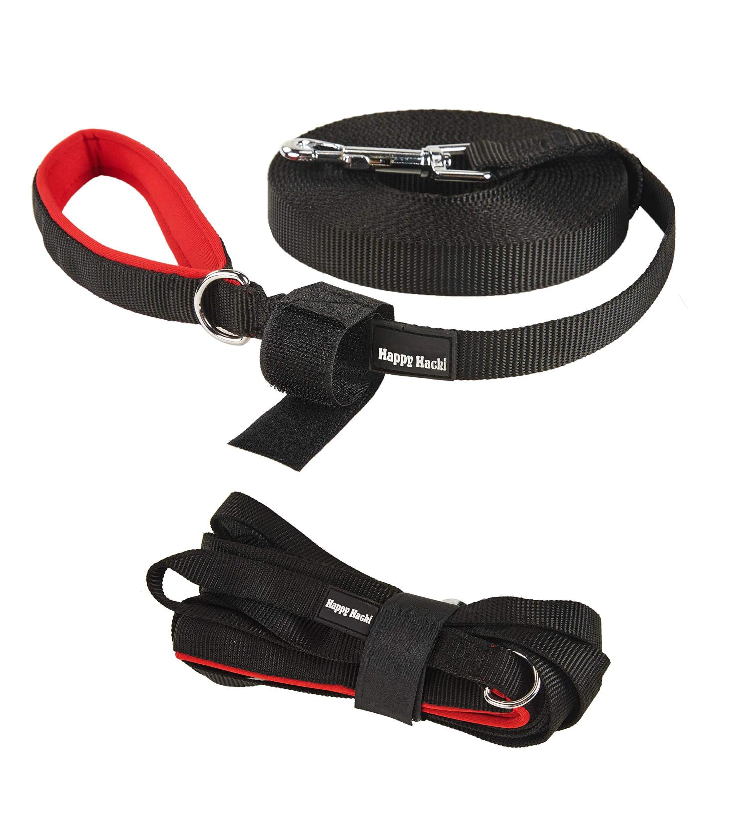 Lampop Dog Training Lead Leash Heavy Duty Strong Nylon Long Line Lead with Soft Padded Handle for Large Medium and Small Dogs Training Running Tracking Camping or Backyard (L15m/50ft Black) L: 15M/50FT Black - Buy Online on GoSupps.com